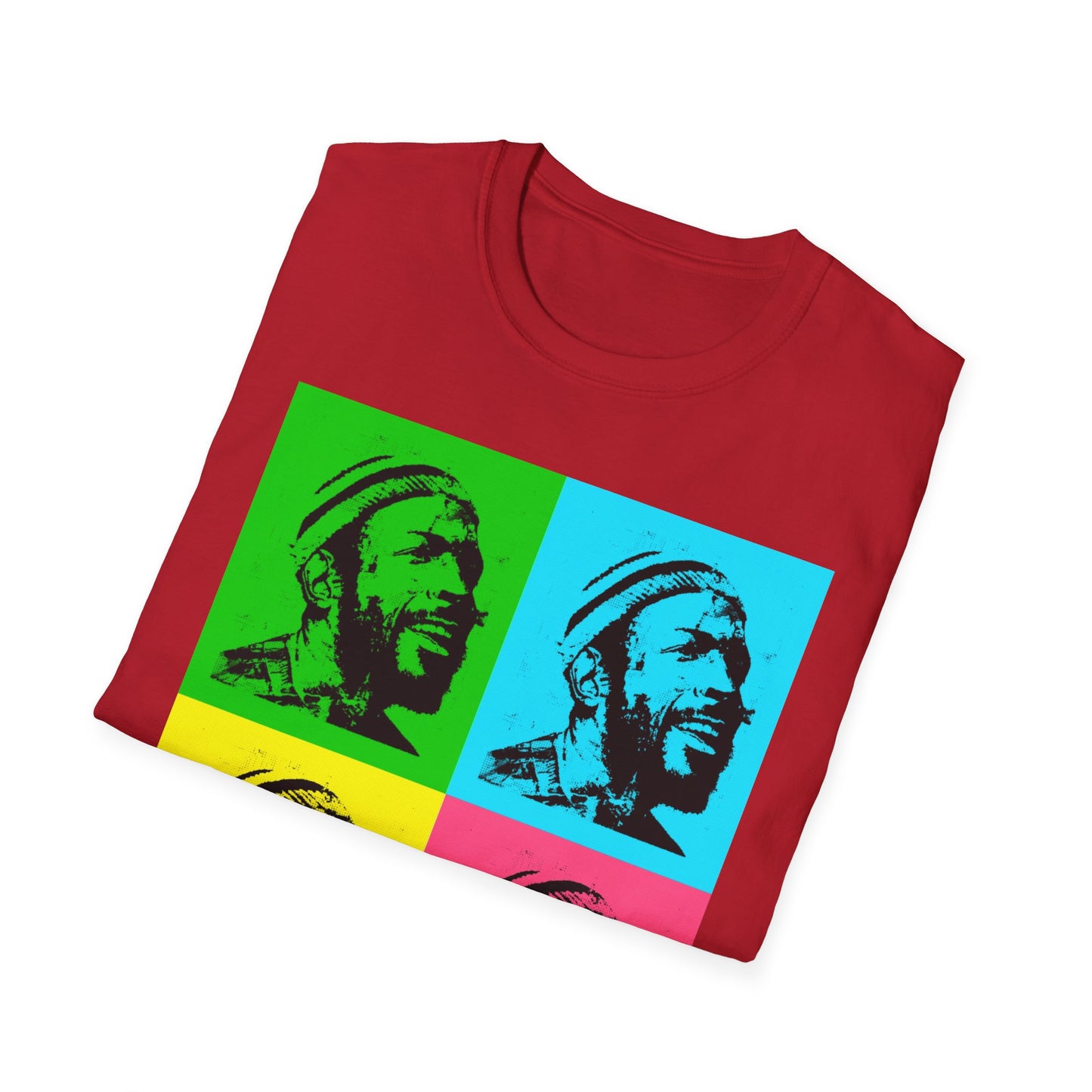 Marvin Gaye Abstract Paintings Andy Warhol Style Pop Art Unisex Soft style T-Shirt