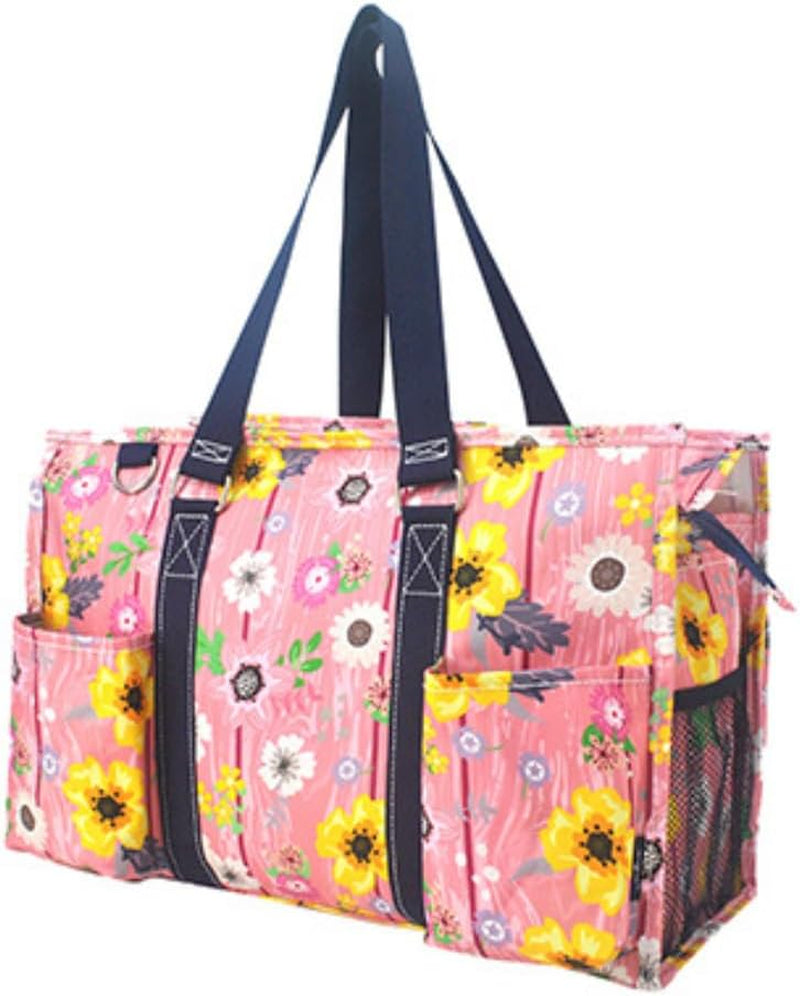 Utility Water Resistant Tote Bag, Top Zipper Closure, Perfect Gifts for Working Women, Nurses, Gym Bag