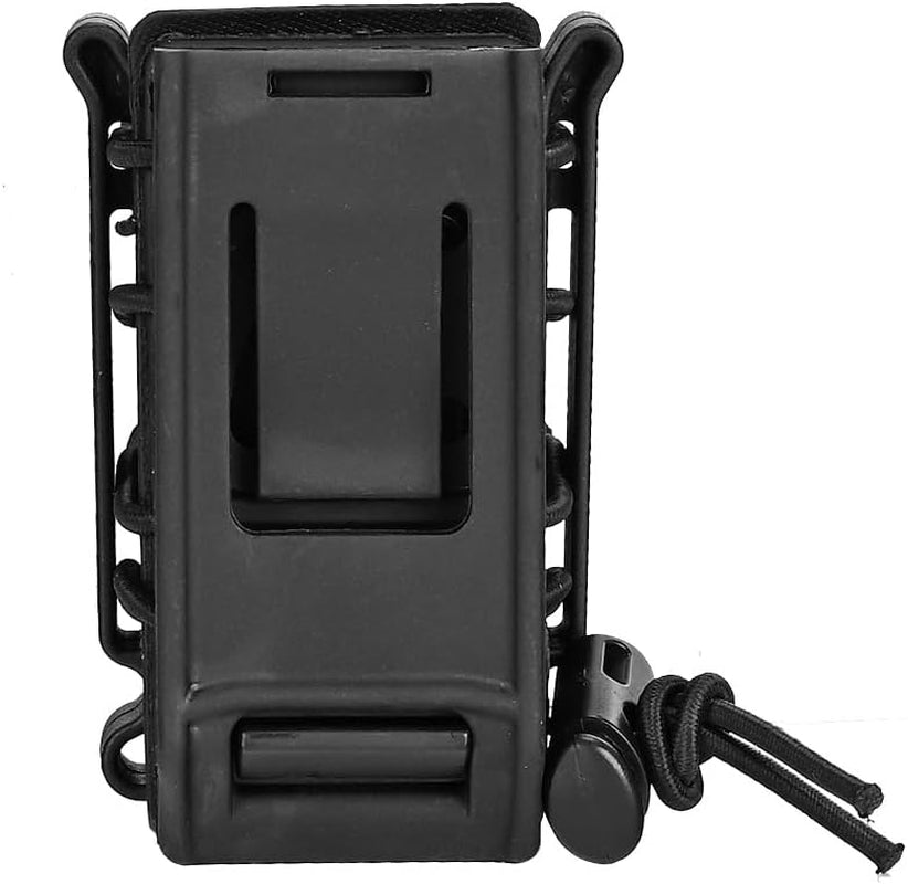 Pistol 9Mm Magazine Pouch Softshell Mag Holder Elastic Cord Retention Tactical Belt Clip Vest Mag Carrier Quick Pull Magazine Pouch