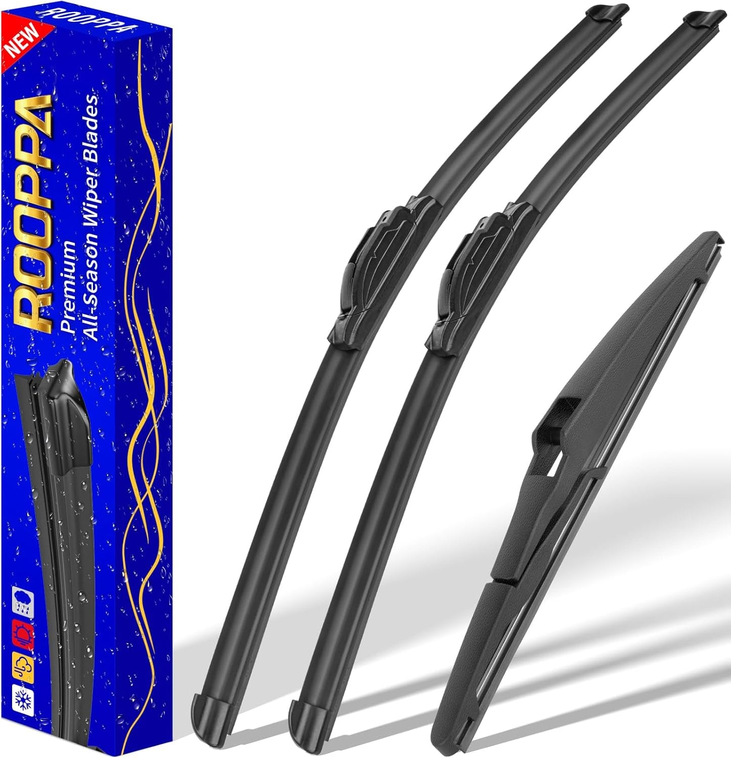 3 Wipers Replacement for 2012-2016 Honda CRV CR-V, Windshield Wiper Blades Original Equipment Replacement - 26"/16"/13" (Set of 3) U/J HOOK