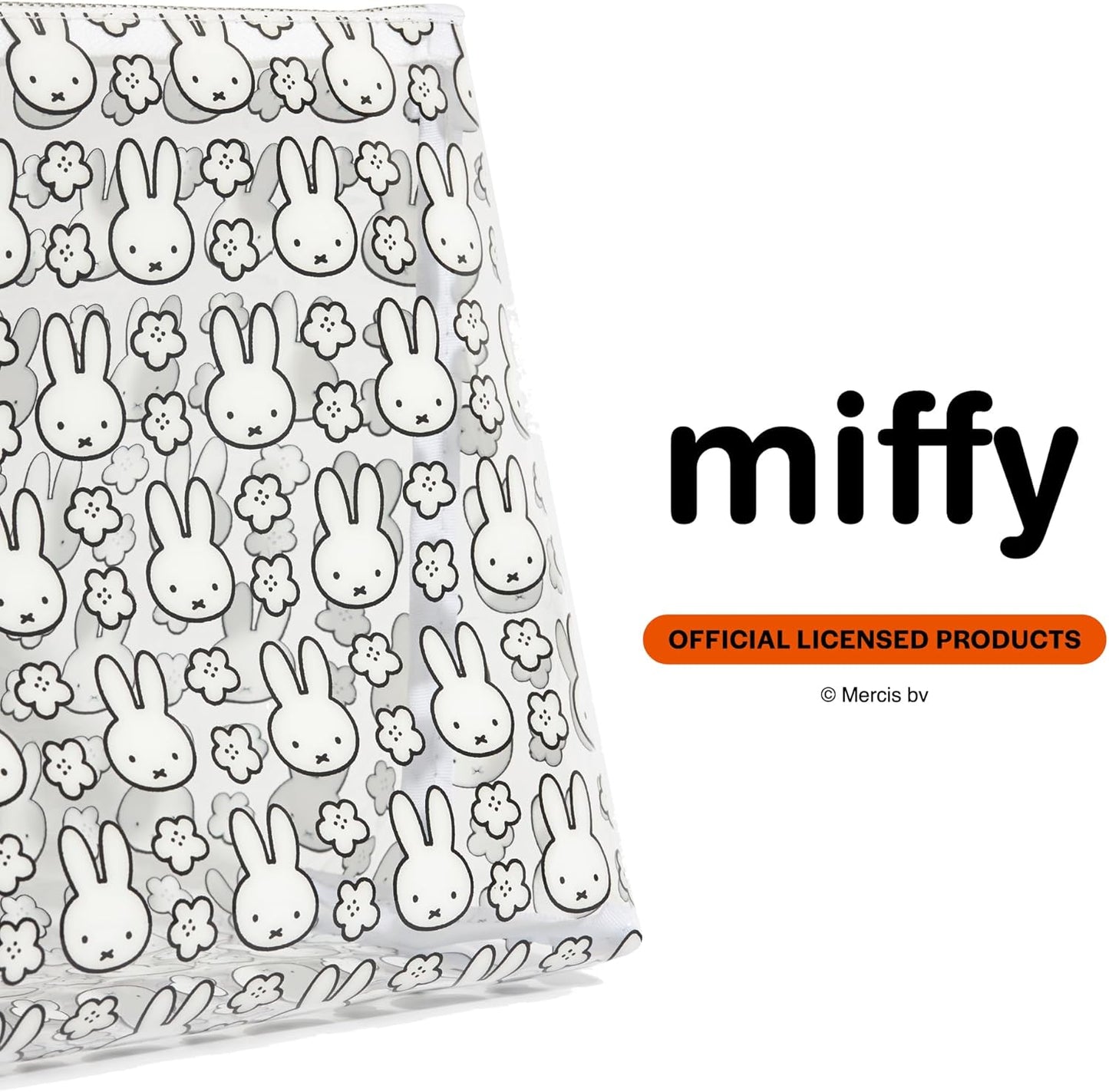 Washbag - Miffy Toiletry Bag, Clear Makeup Bag, Ideal for Cosmetics Travel Accessories, Toiletries Essentials Bag for Women, Teenage Girls UK