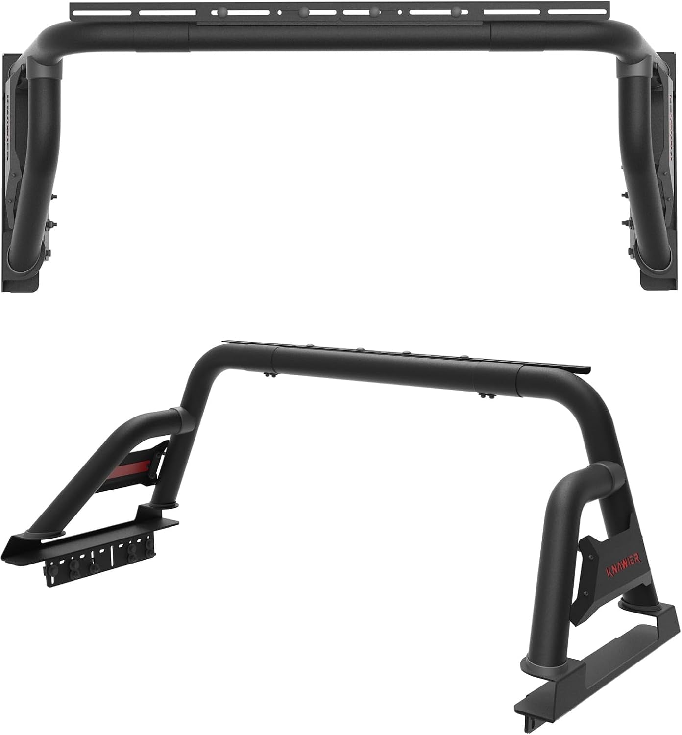 Roll Bar for Full Size Pickup Truck, Adjustable Sport Chase Rack Compatible with Tundra,Ford F-Series,Ram 1500/2500/3500,Silverado,Sierra,Titan&Titan Xd,Cargo Rack,Textured Black Powder