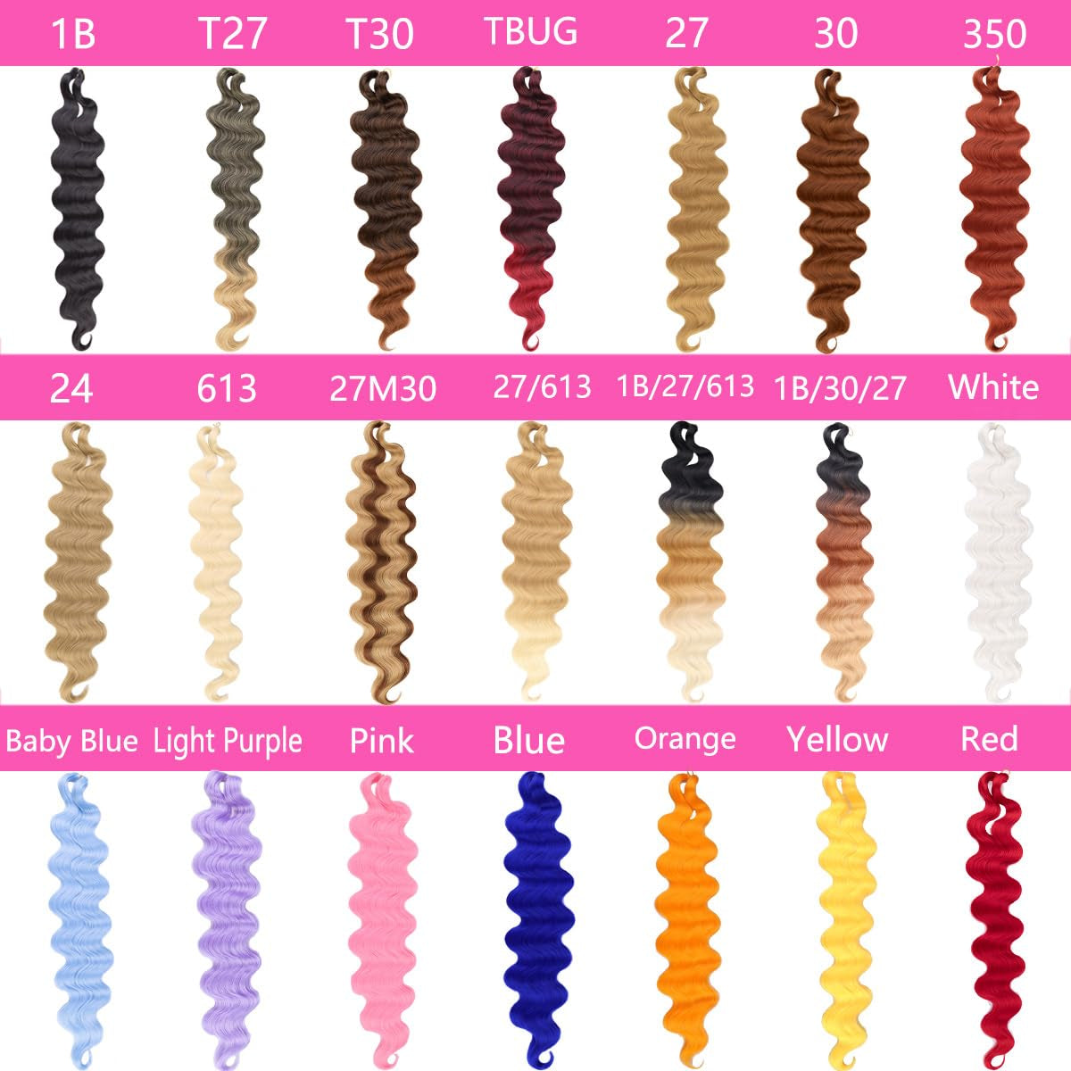3 Packs Body Wave Braiding Hair 24 Inch Pre-Feathered Ombre French Curl Wavy Braiding Hair Premium Bouncy Wavy Texture Braiding Synthetic Hair Braids for Boho Box Braids Crochet Hair(Tbug#)