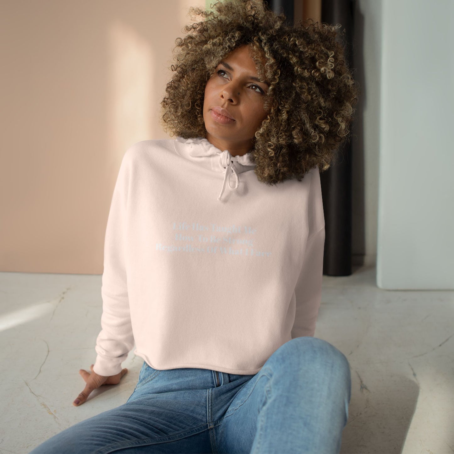 Strong Crop Hoodie - Empowering Women's Apparel for Resilience