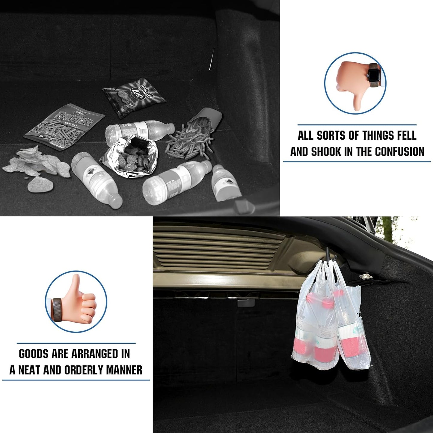 Tesla Model 3 Trunk Grocery Bag Hook Aluminum Trunk Hook for Tesla Model 3 Accessories 2024-2018