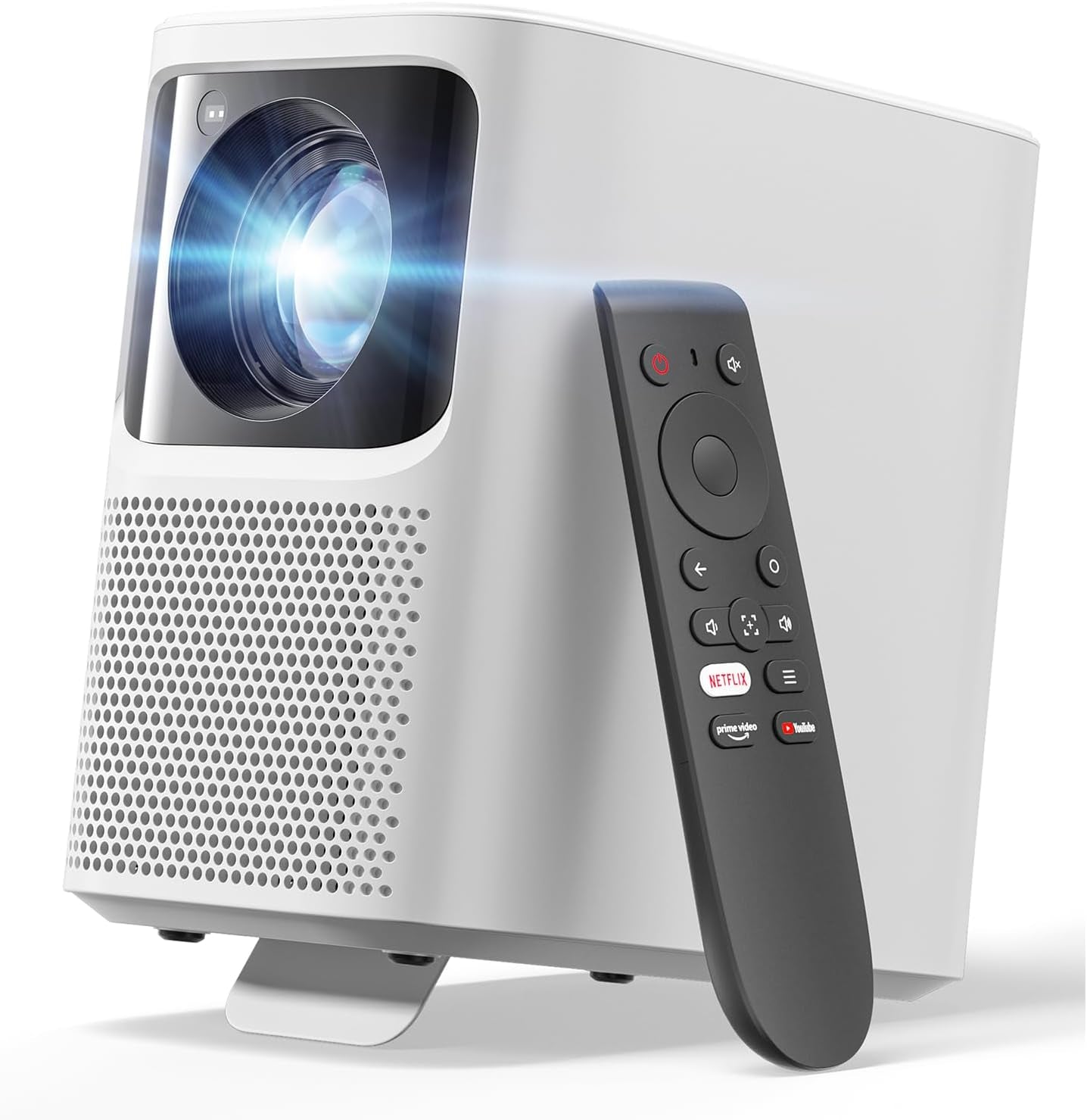 N1 Smart Netflix Projector, Native 1080P, Portable Bluetooth Movie Projector with HDR10 and Dolby Audio Support, Autofocus, Auto Keystone, Integrated Stand, 5G Wifi, Bluetooth 5.0