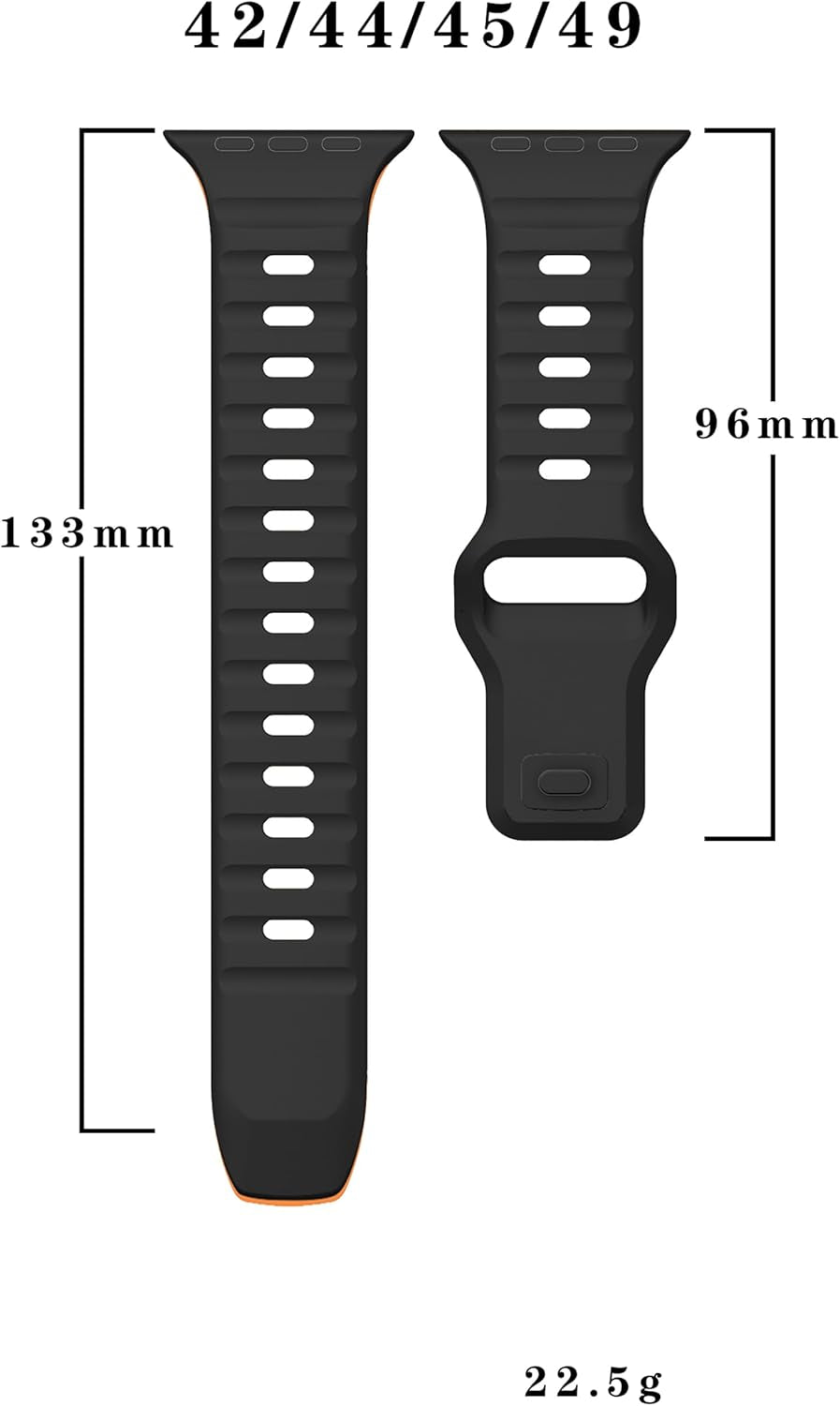 Sport Bands Compatible with Apple Watch Ultra 2 Band/Apple Watch Band 49Mm 45Mm 44Mm 42Mm for Women Men, Soft Silicone Wristbands Daily Waterproof Replacement Strap for Iwatch Series 9 8 7 6 5 4 SE