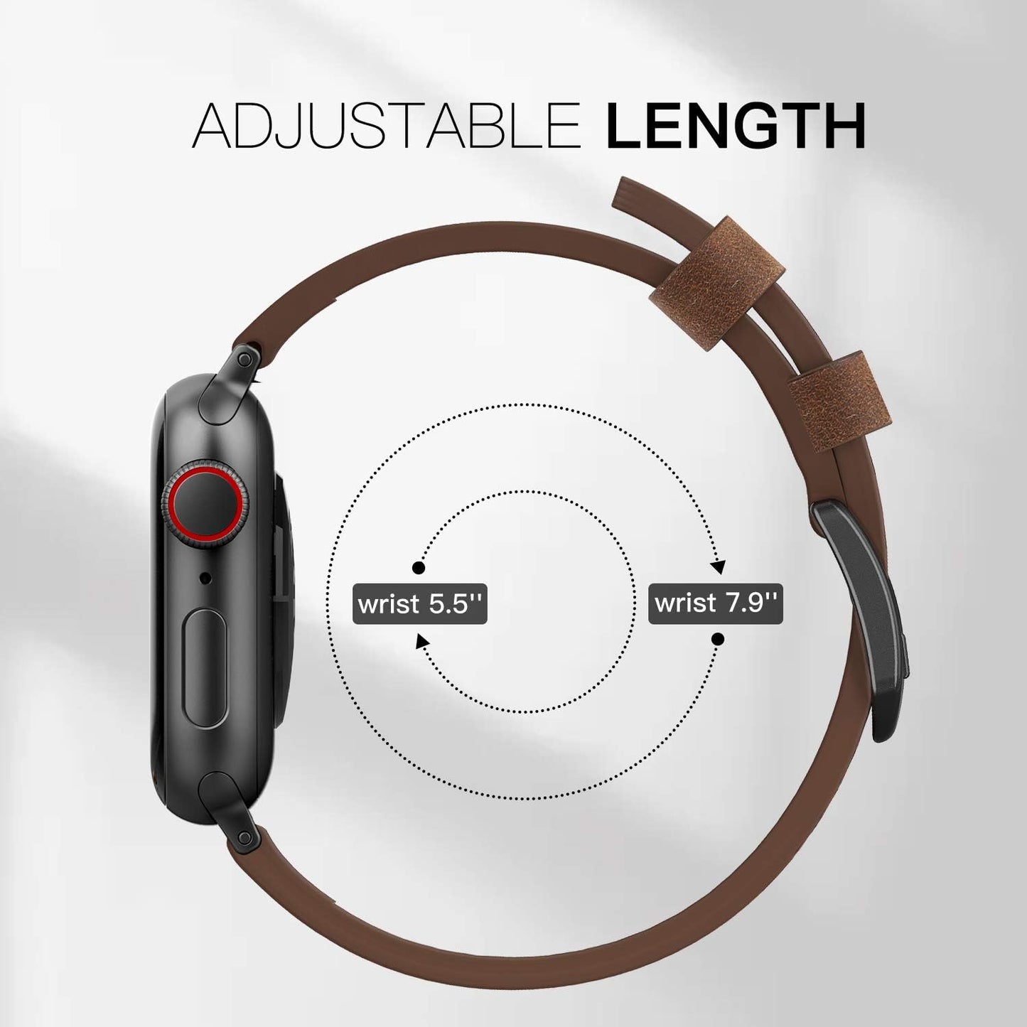 Leather Bands Compatible with Apple Watch 49Mm 46Mm 45Mm 44Mm 42Mm Band Men Women, Vintage Genuine Leather Wristband Replacement Band Compatible for Apple Watch Iwatch Series 10 9 8 7 6 5 4 3 2 1 SE2 SE