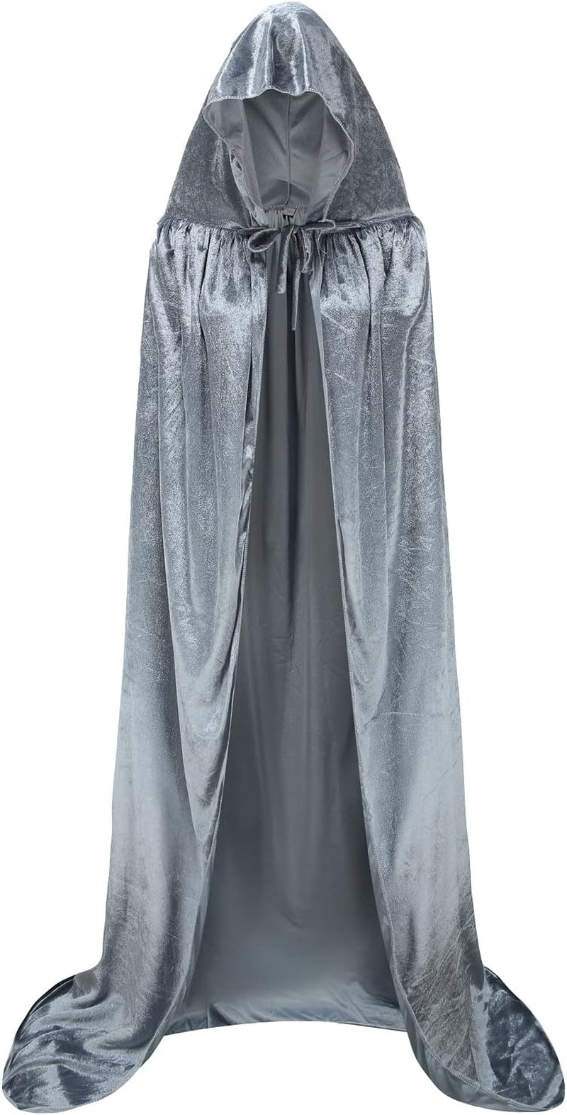 Unisex Halloween Hooded Cape Cosplay Full Length Velvet Cloak Halloween Fancy Cape Costumes