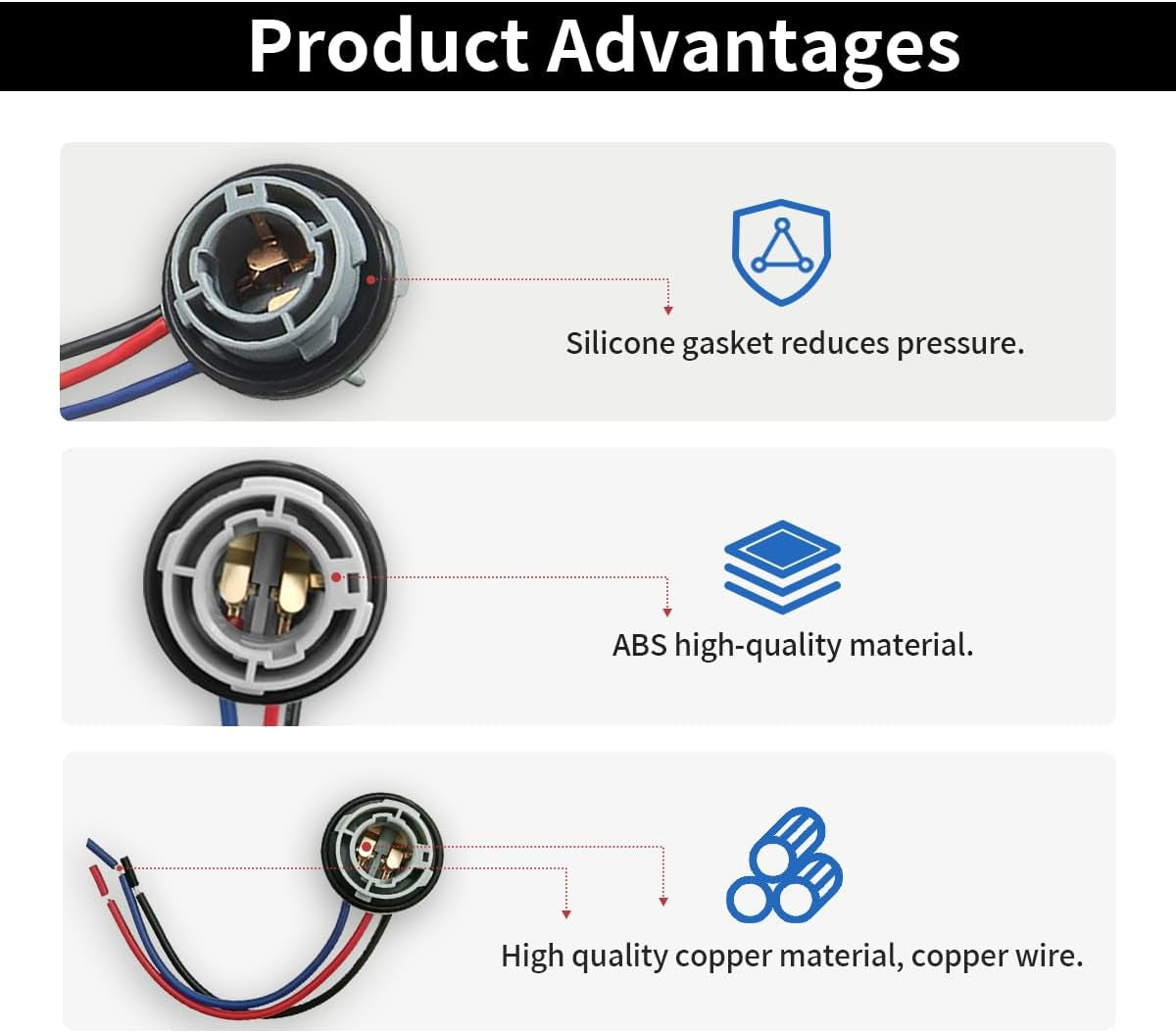 2PCS 1157 LED Bulb Socket Plug, Waterproof Turn Signal Brake Light Tail Light Socket Harness, Base Plug Connector Professional Car Accessories Fits Most Cars, Trucks, Suvs TRUCK DRIVER