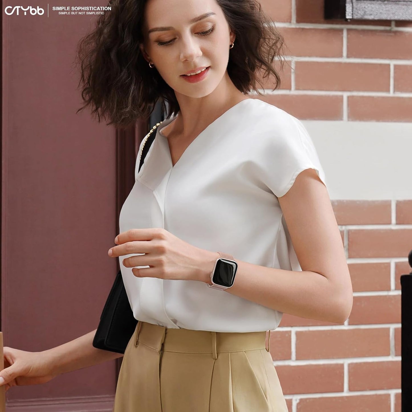 Milanese Mesh Loop Compatible with Apple Watch Band 40Mm 41Mm 38Mm 42Mm Series 10 9 8 7 SE 6 5 4 3 2 1 Men & Women, Stainless Steel Wider Metal Strap with Magnetic Clasp for Iwatch Bands