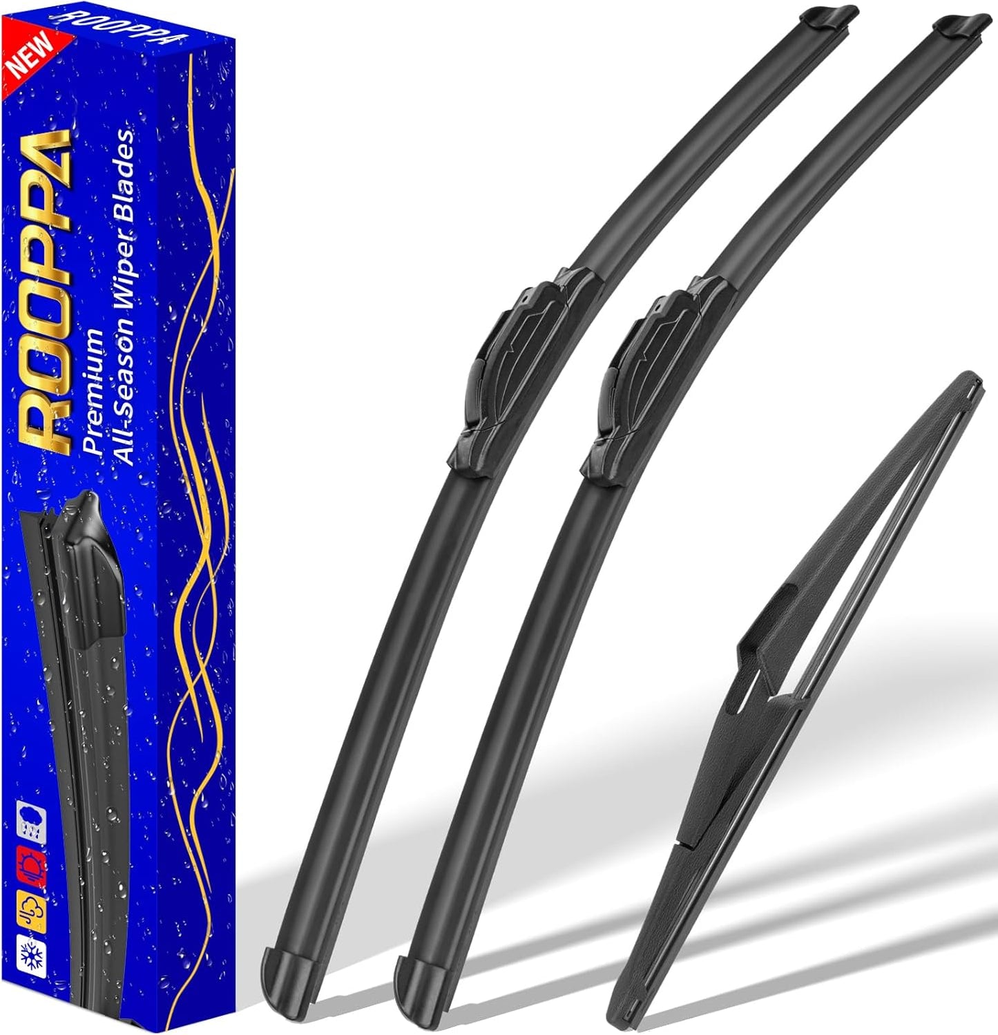 3 Wipers Replacement for 2012-2016 Honda CRV CR-V, Windshield Wiper Blades Original Equipment Replacement - 26"/16"/13" (Set of 3) U/J HOOK