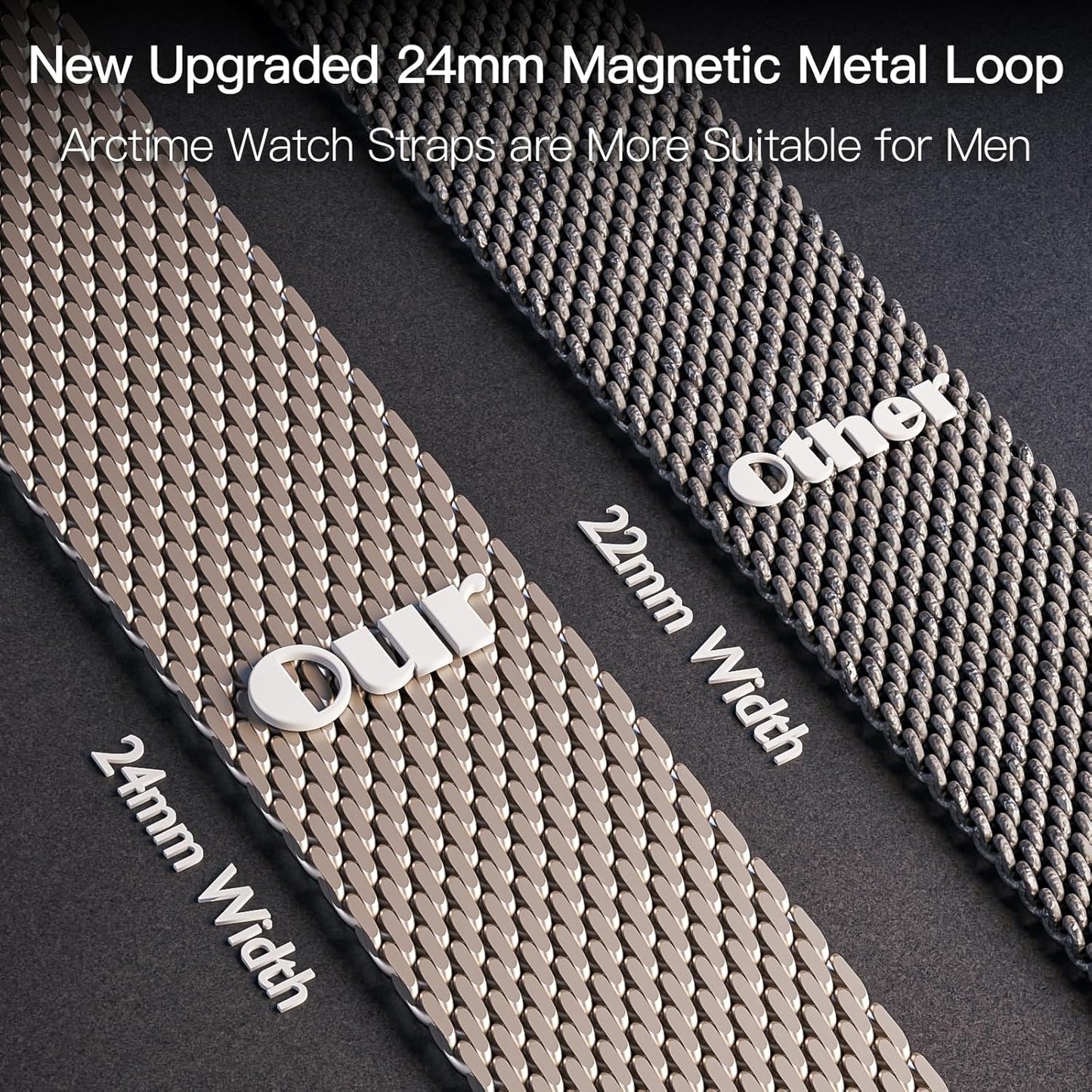 Milanese Mesh Loop Compatible with Apple Watch Band Ultra 2/Ultra 49Mm 46Mm 45Mm 44Mm Men, Breathable Replacement Band for Iwatch SE Series 10/9/8/7/6/5/4