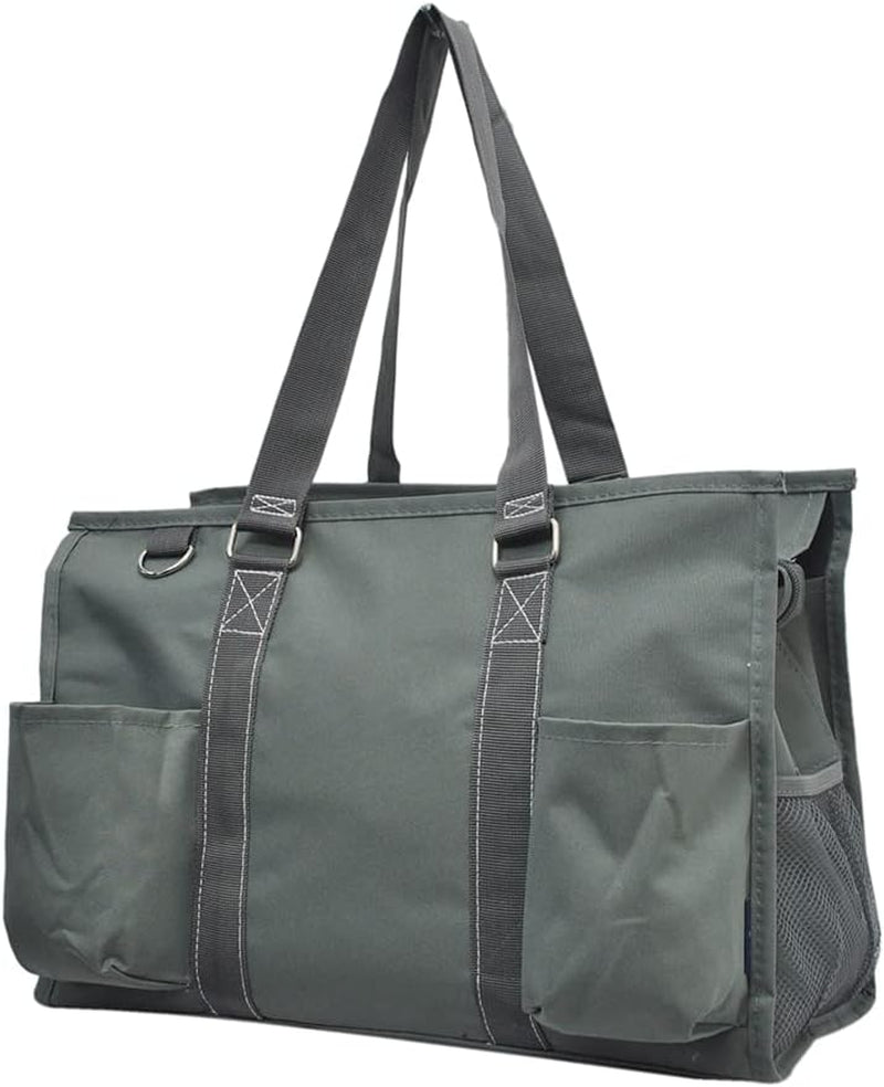 Utility Water Resistant Tote Bag, Top Zipper Closure, Perfect Gifts for Working Women, Nurses, Gym Bag