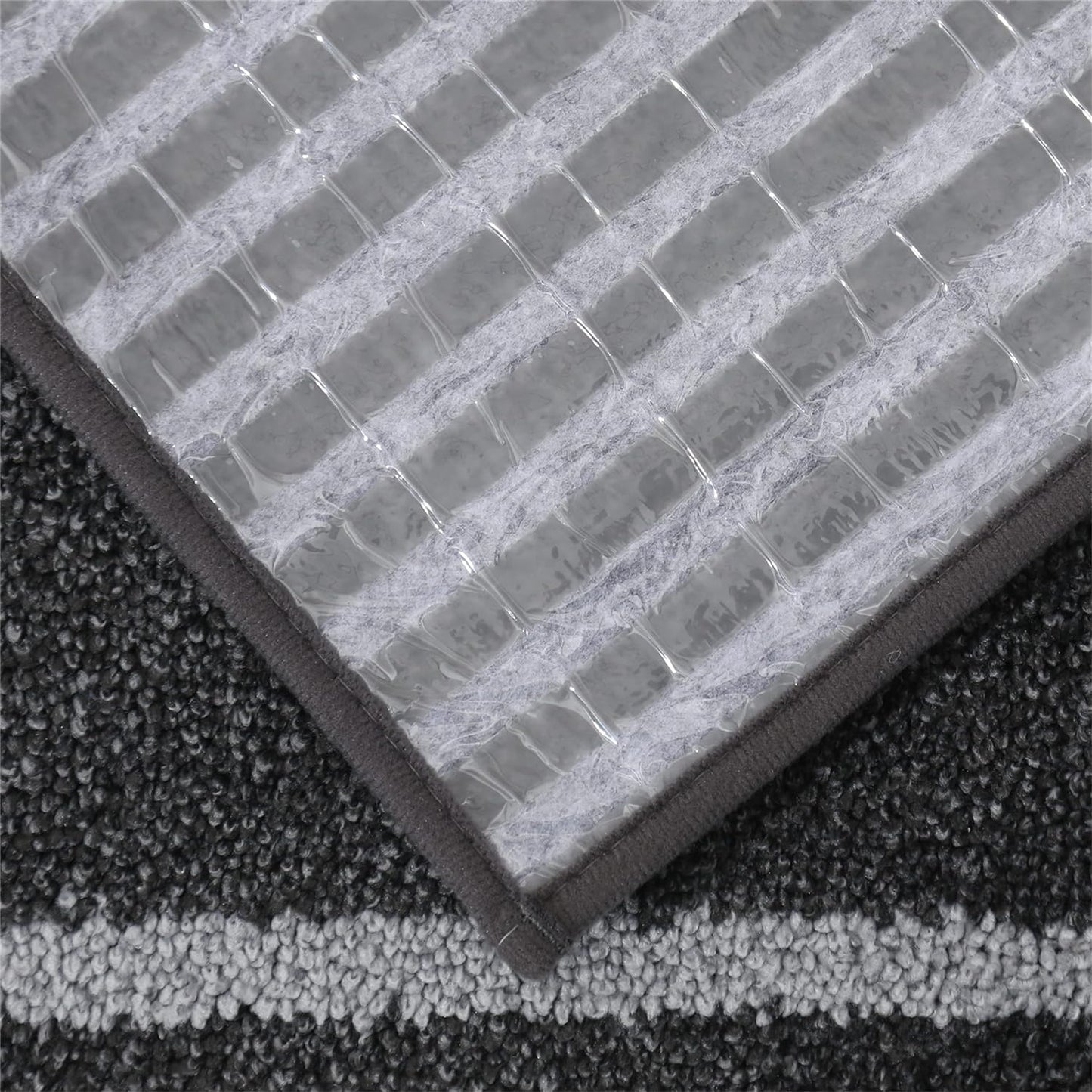 Soft Stair Treads Non-Slip Carpet Mat 28Inx9In Indoor Stair Runners for Wooden Steps,Stair Rugs for Kids and Dogs, 100% Polyester TPE Backing 10Pcs,Black,Square