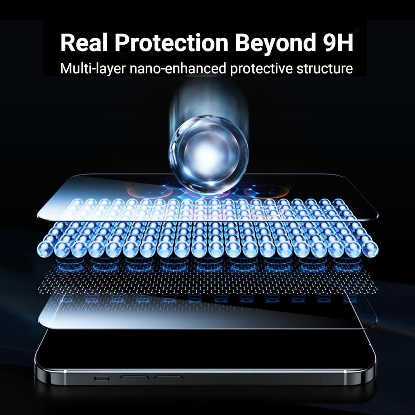 UNBREAK TOP 9H+ Glass for Iphone 16E Screen Protector (12FT Military Grade Shatterproof) Screen Protector 16E Tempered Glass (Longest Durable) Full Edge Coverage 6.1" 2 Pack