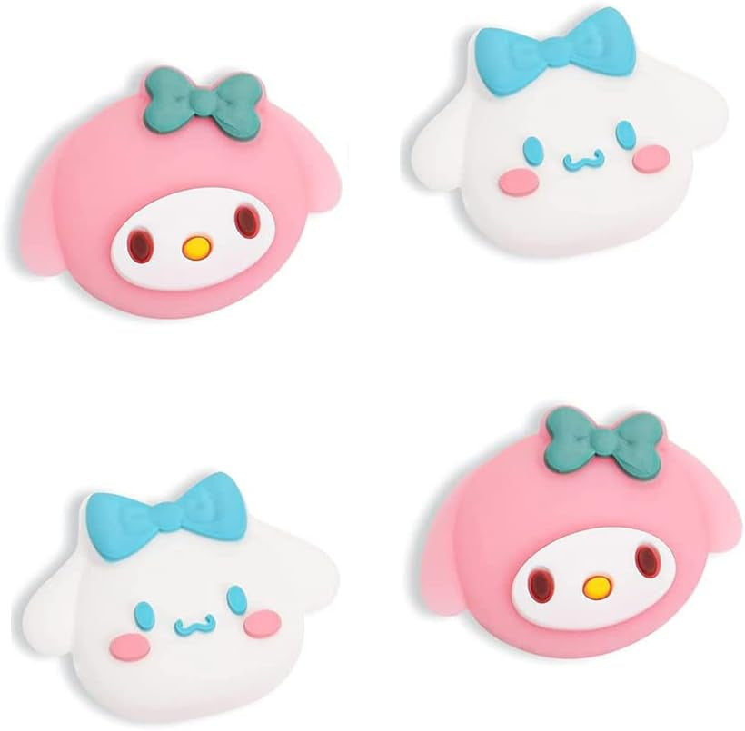 Switch Thumb Grips Caps, Cute Kitty Joystick Caps for Nintendo Switch/Lite/Switch OLED, 4 PCS Thumbstick Cover, Analog Stick Button Cover for NS Joycon Controller Accessories,Strawberry