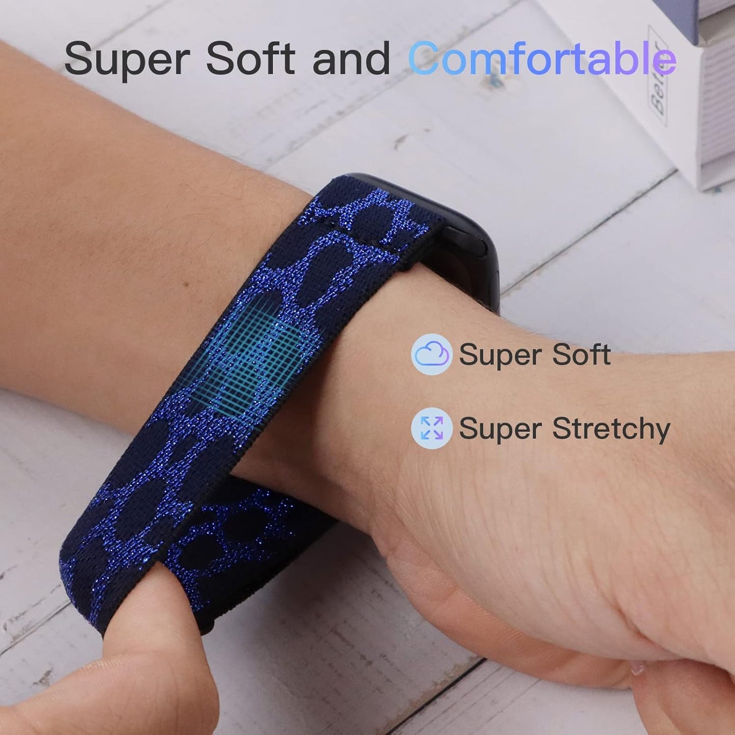 Stretchy Nylon Solo Loop Band Compatible with Apple Watch Band 49/45/44/42Mm 38/40/41Mm, Adjustable Braided Sport Elastic Wristbands Women Men Strap for Iwatch Series Ultra SE 8/7/6/5/4/3/2/1
