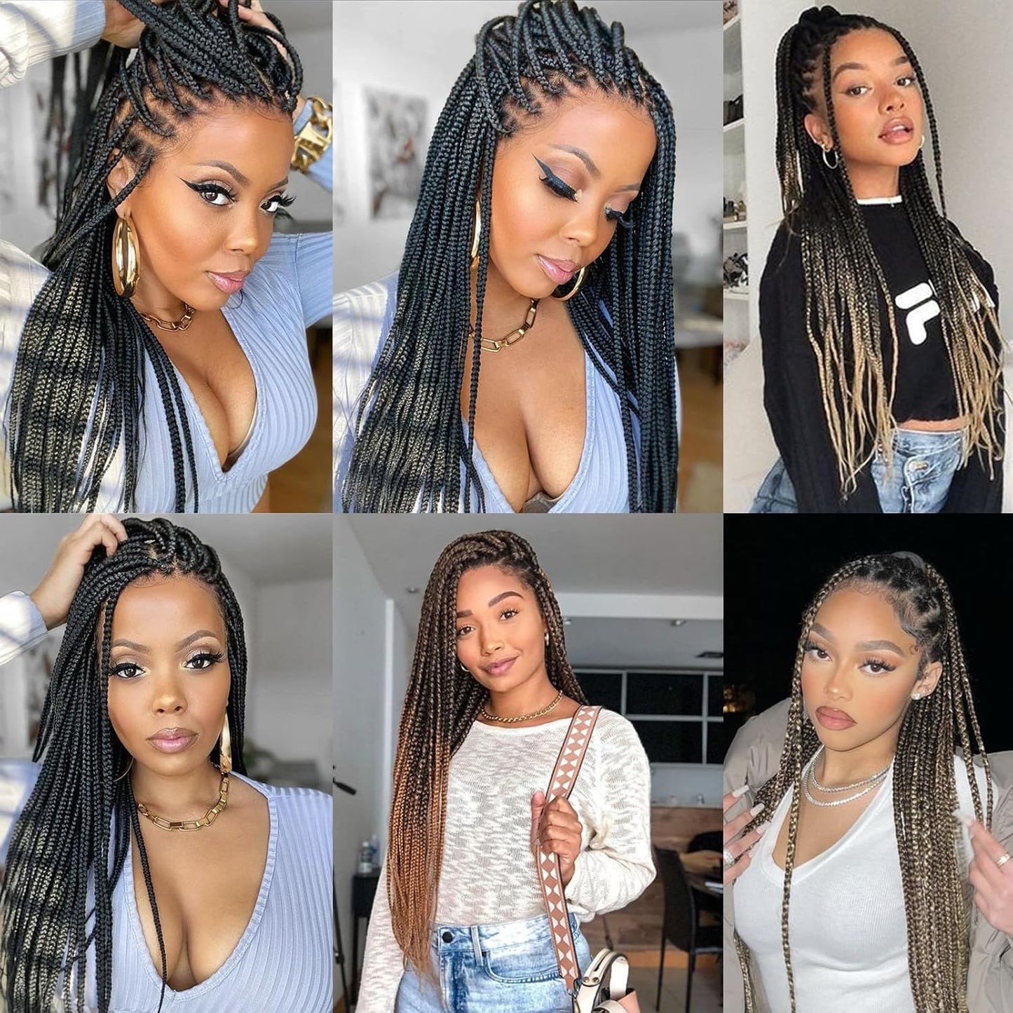 Crochet Box Braids Hair Pre Looped Goddess Box Braids Crochet Braiding Hair 7 Packs Crochet Box Braids 3X Box Braids Crochet Hair (18 Inch, #27)