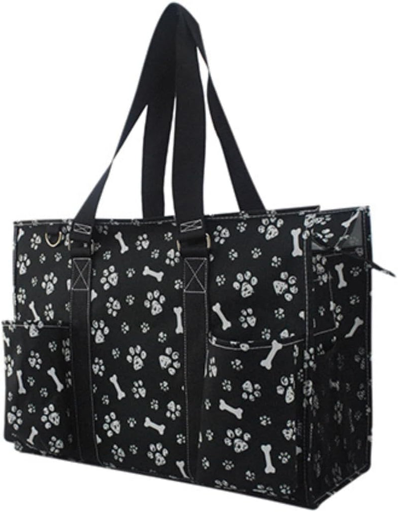 Utility Water Resistant Tote Bag, Top Zipper Closure, Perfect Gifts for Working Women, Nurses, Gym Bag