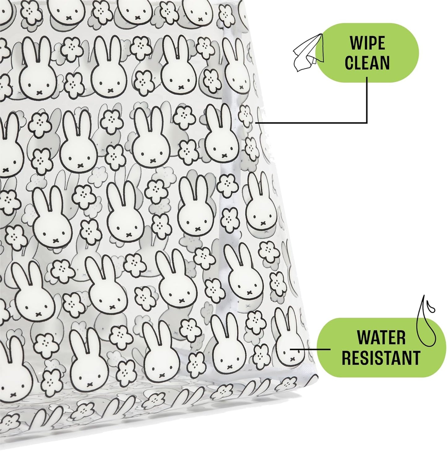 Washbag - Miffy Toiletry Bag, Clear Makeup Bag, Ideal for Cosmetics Travel Accessories, Toiletries Essentials Bag for Women, Teenage Girls UK