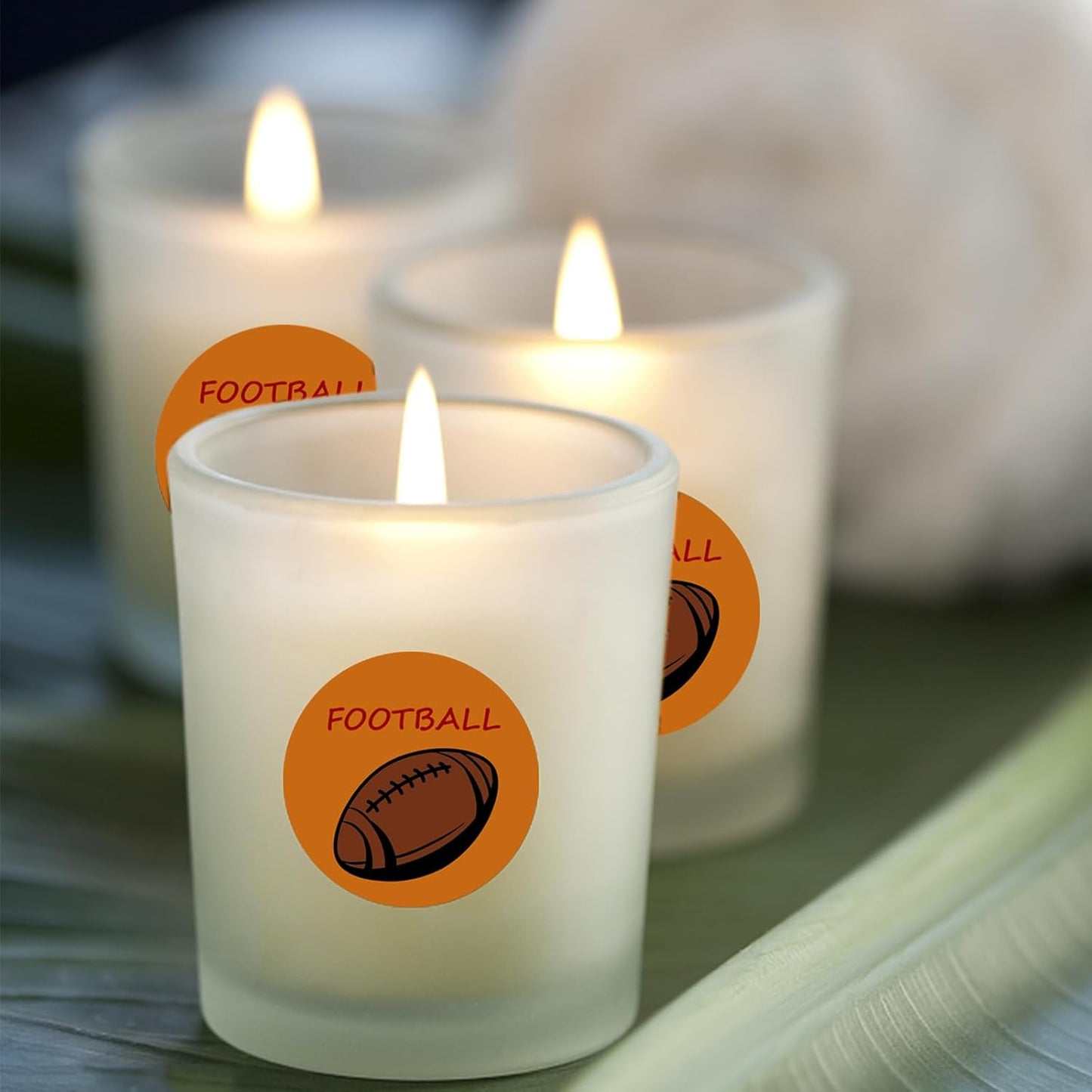 500 Pieces Football Labels Roll Stickers - Super Bowl Sports/Football Birthday Party Supplies Decorations Favors Jar Containers Letter DIY Sticker Labels Decals