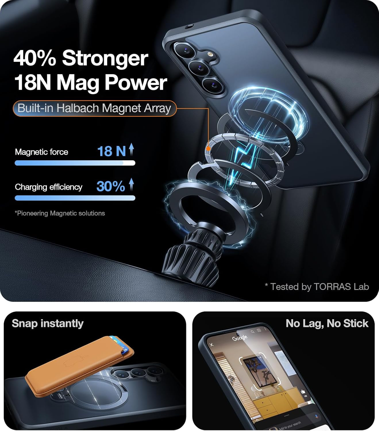 360°Spin Magnetic Stand for Samsung Galaxy S25 plus Case (2025), Fit for Magsafe Military Grade Shockproof Slim Protective S25+ plus Case with Kickstand & Ring Holder, Ostand Spin, Black