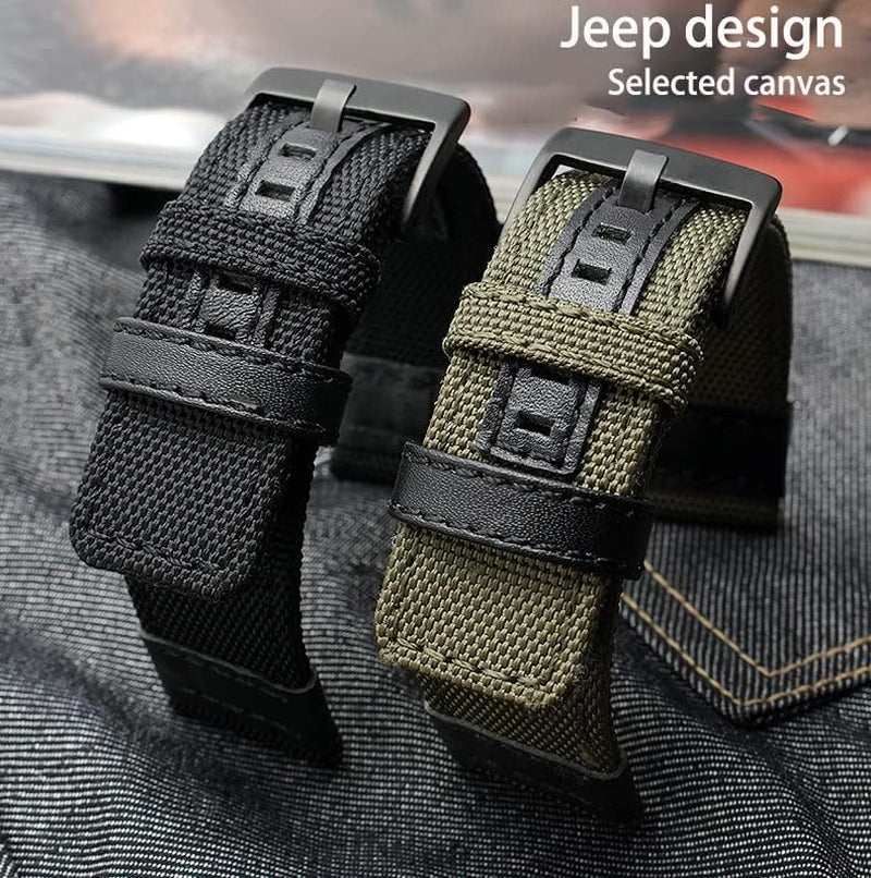 Galaxy Watch 5 Pro Bands/Watch 6/5/4 44Mm 40Mm Band Compatible with Samsung Watch 6/4 Classic 47Mm 43Mm 42Mm 46Mm Bands, 20Mm Nylon Sports Bands with Leather Wristband Replacement Strap