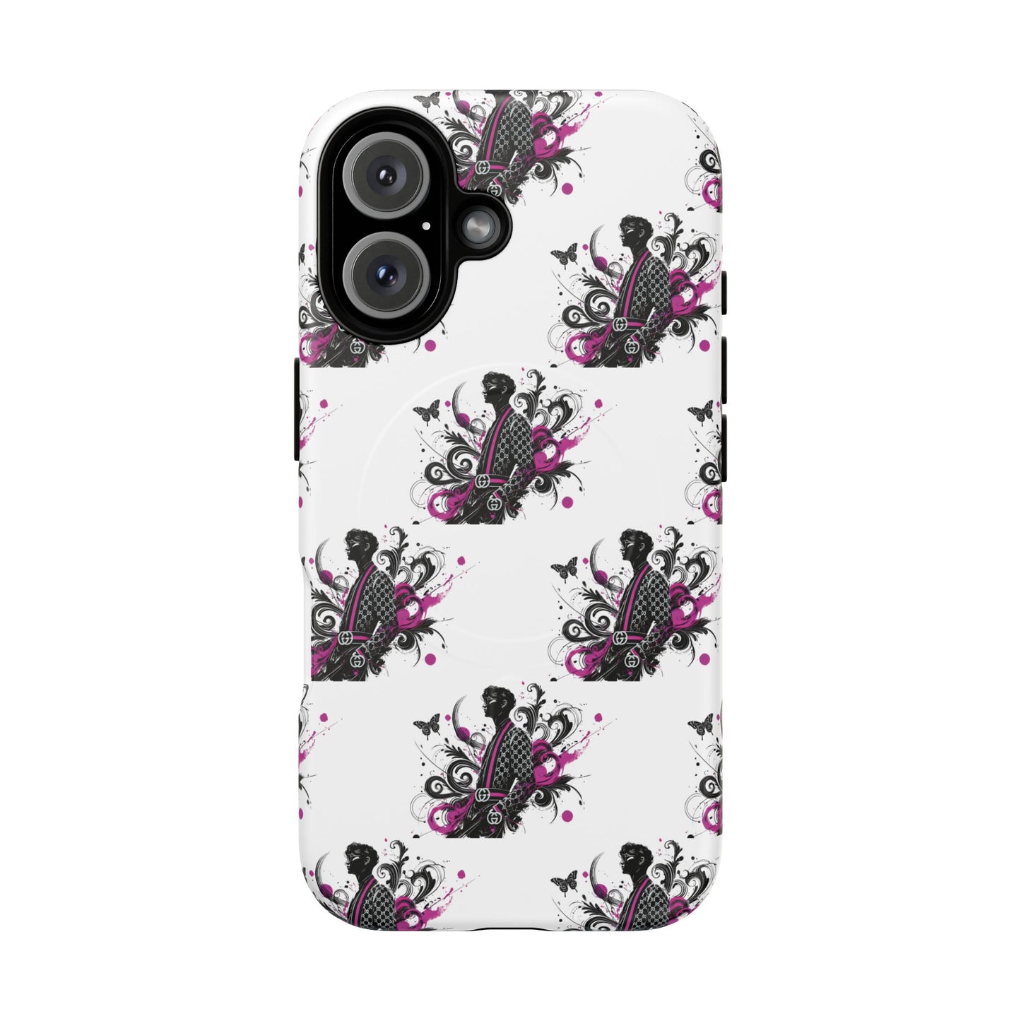 Stylish Tough Magnetic Phone Case with Vibrant Floral Design