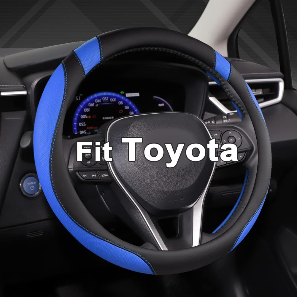 Customized Auto Car Steering Wheel Cover for Toyota (Black)