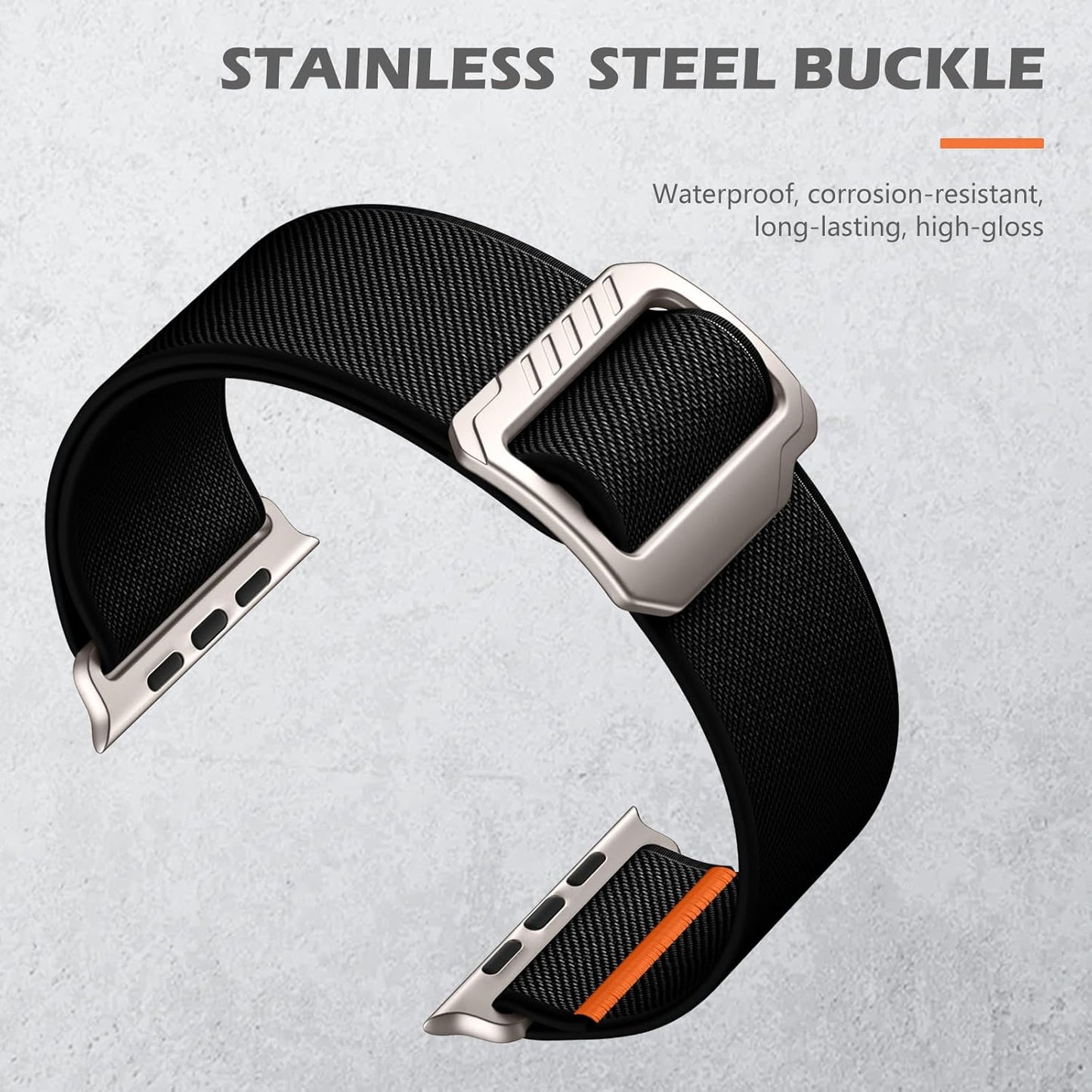 Elastic Sport Bands Compatible with Apple Watch Ultra 2 Band/Ultra Band 49Mm, Iwatch Series 10/9/8/7/6/5/4/3/2/1/SE 42Mm/44Mm/45Mm/46Mm/49Mm Stretchy Nylon Solo Loop Wide Replacement Strap Men Women