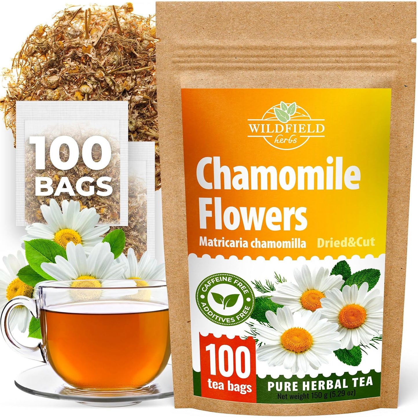 100 Bags Ginger Tea Bags Ginger Root Tea Dry Dried Herb (Zingiber Officinale) - 100 Count 1.5G Tea Bags Ginger Raíz De Jengibre TLBH