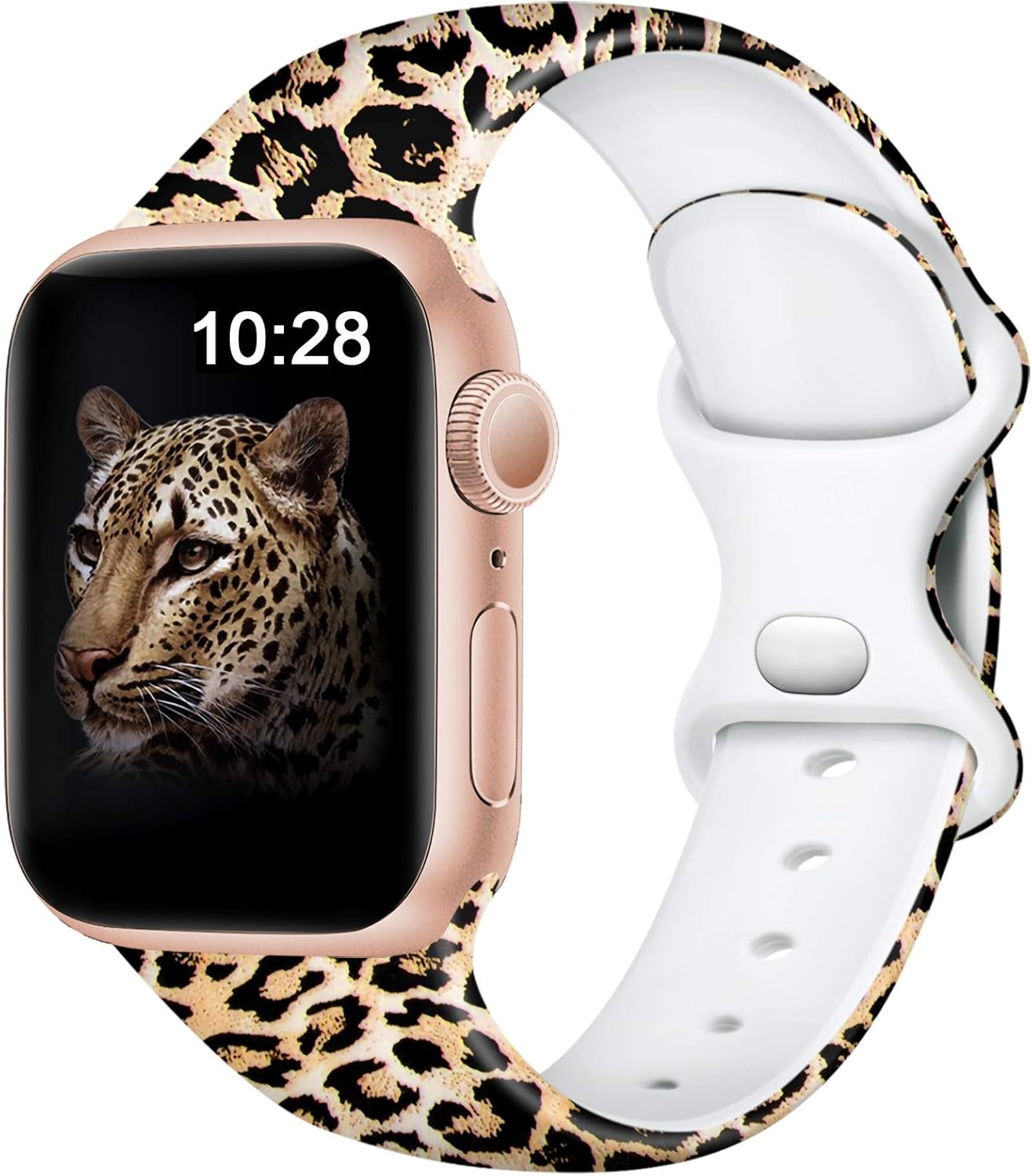 Band Compatible with Apple Watch Band 41Mm 40Mm 38Mm 45Mm 44Mm 42Mm 49Mm for Women Girls Men, Cute Silicone Floral Wristband Strap for Iwatch Series 9 8 7 SE 6 5 4 3 2 1 Ultra