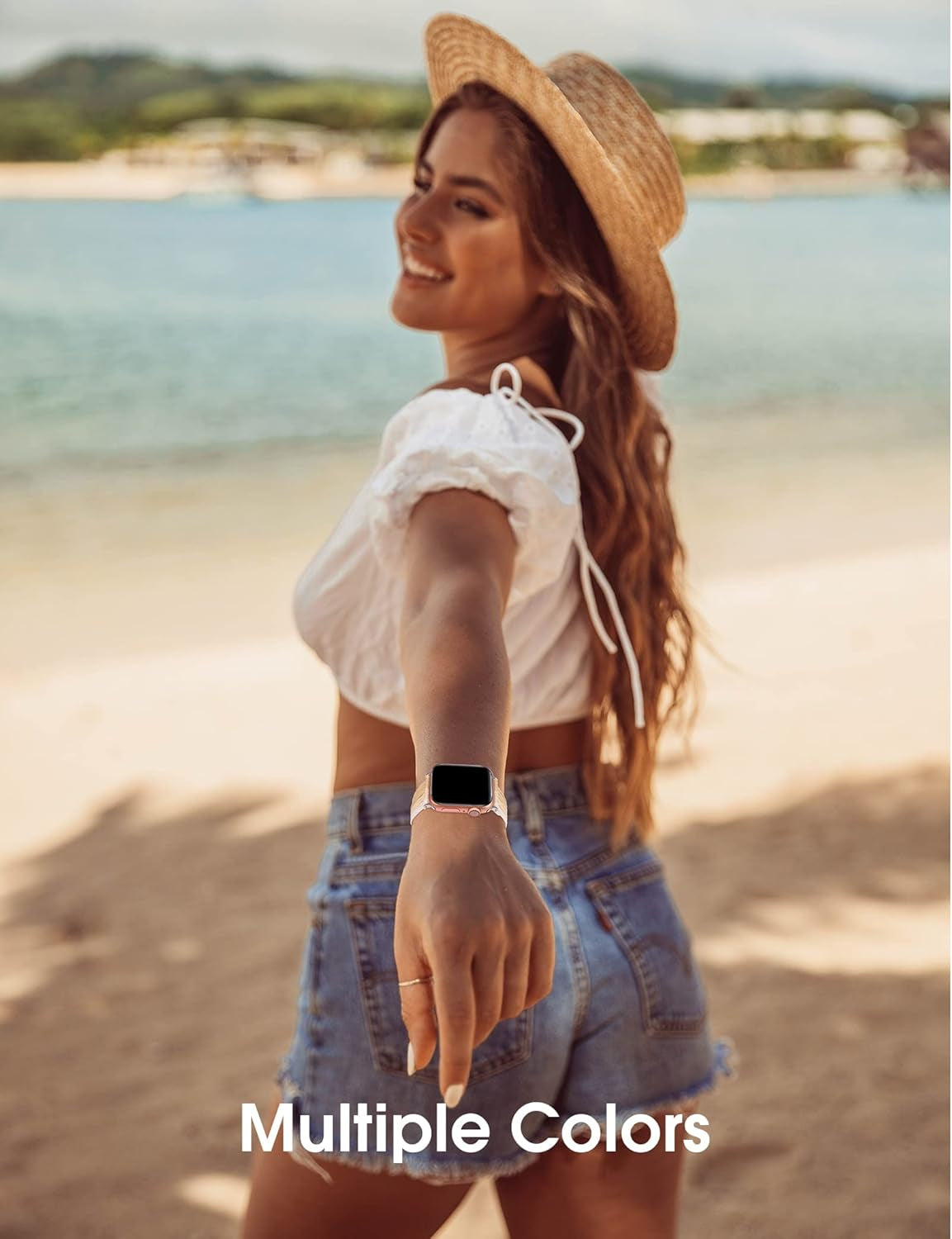 Boho Bands Compatible with Apple Watch Band 42Mm 44Mm 45Mm Handmade Braided Hippie Adjustable Wrap String Women Beach Band for Iwatch Series 8/7/6/5/4/3/2/1/SE