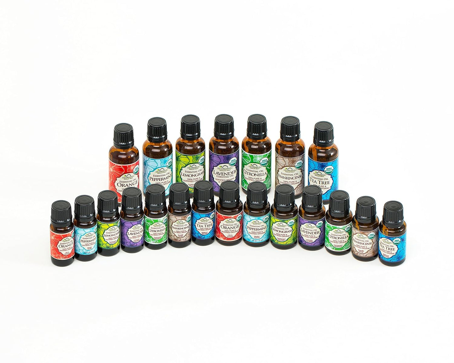 100% Pure Peppermint Essential Oil - USDA Certified Organic - 10 Ml Pack of 2 - W/Improved Caps and Droppers (More Size Variations Available) TLBH