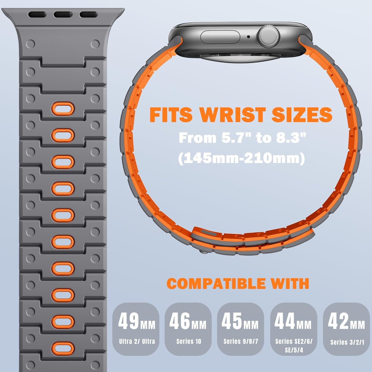 R-Nylon Fidlock Magnetic Buckle Band and Magnetic Watchband Compatible with Apple Watch Band - Durablebands for Iwatch Series 10 46Mm, 9/8/7 45Mm, SE/6/5/4 44M