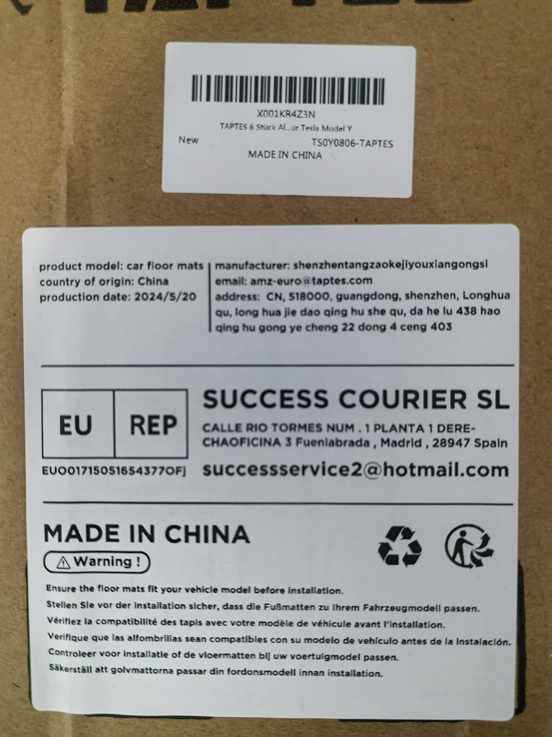 Floor Mats Full Set for Tesla Model Y Accessories 2025 2024 2023 2022 2021, XPE All Weather for Model Y Floor Mats 2021-2025 Front Rear Trunk Cargo Liner Mat, Interior Accessories 5 Seater