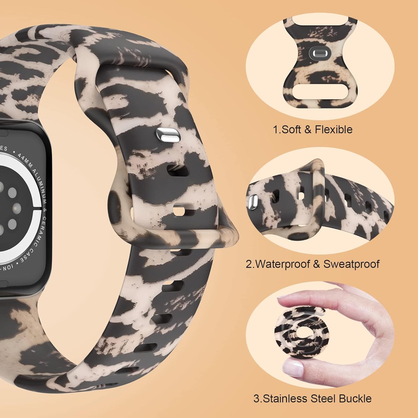 Compatible with Kids Apple Watch Band 38Mm 40Mm 41Mm for Boys Girls, Cute Double-Sided Pattern Printed Strap Compatible with Iwatch Series 10/9/Ultra/8/7/6/5/4/3/2/1/Se