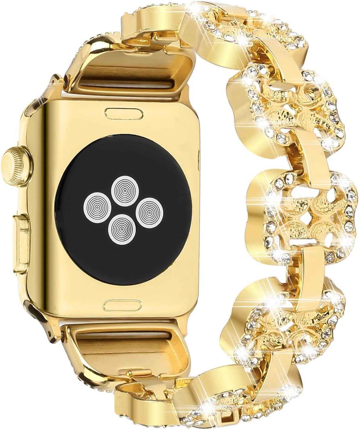 Rhinestone Bracelet for Apple Watch Band Series 9 8 7 6 5 4 3 2 1 SE 41Mm 38Mm 40Mm 49Mm 45Mm 42Mm 44Mm Women Girl Adjustable Jewelry Handmade Gift Replacement Strap for Iwatch Band