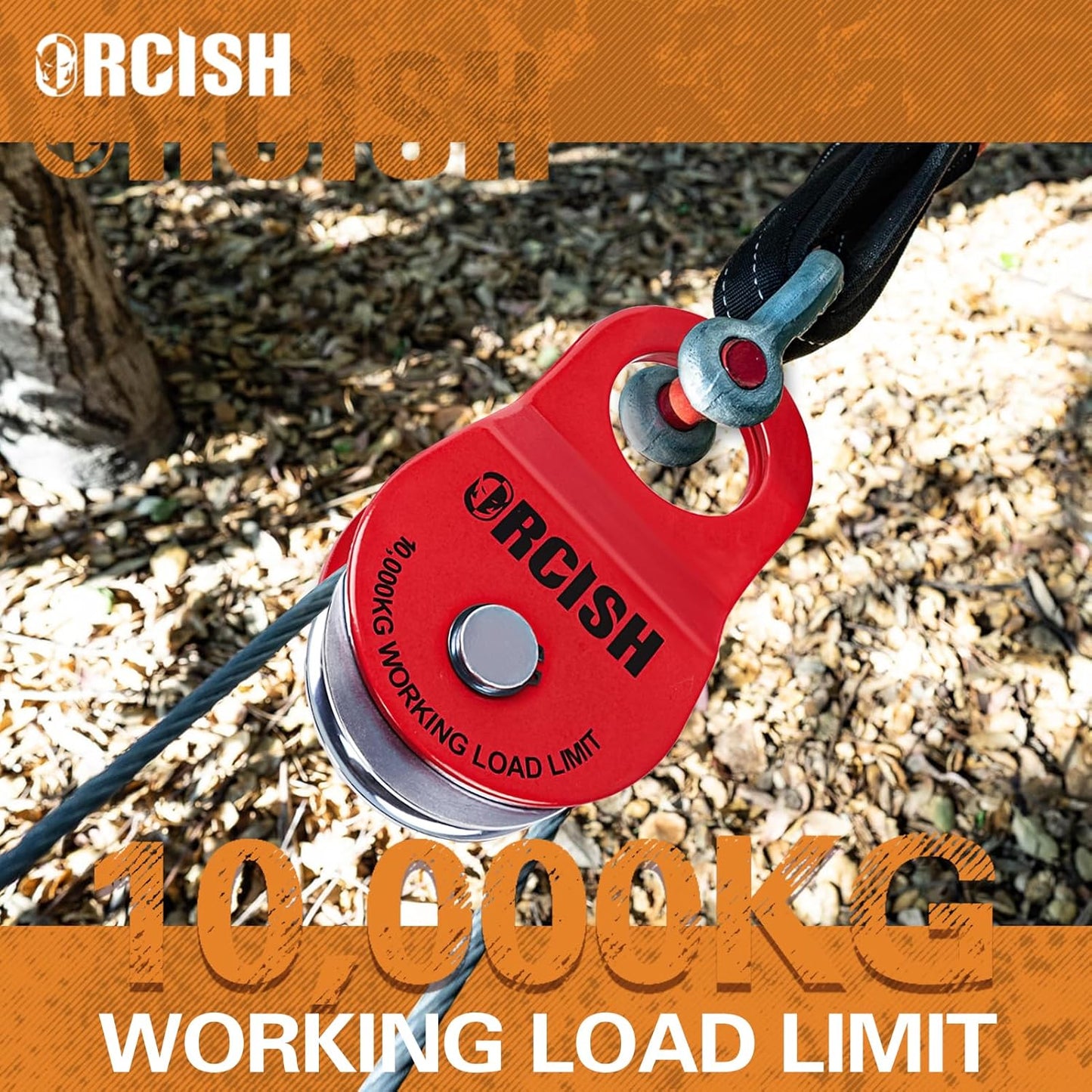 10 Ton Snatch Block, 22,000 LBS Capacity Block and Tackle Pulley System, Work with 0-3/4” Rope, Winch Hook Accessories, Heavy Duty Offroad Recovery Accessory for Truck, Tractor, ATV & UTV
