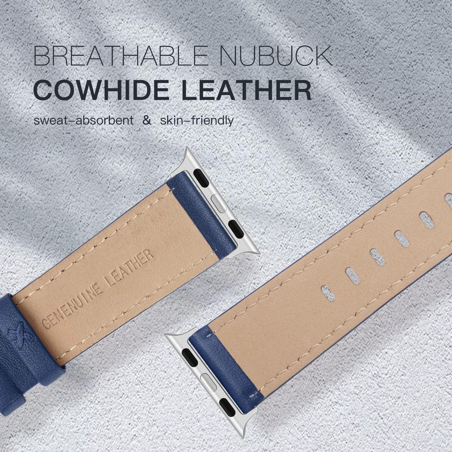 Leather Bands Compatible with Apple Watch 41Mm 38Mm 40Mm Band Women, Genuine Leather Band Replacement Strap Compatible for Iwatch Apple Watch Series 7 6 5 4 3 2 1 SE Sport Edition Women