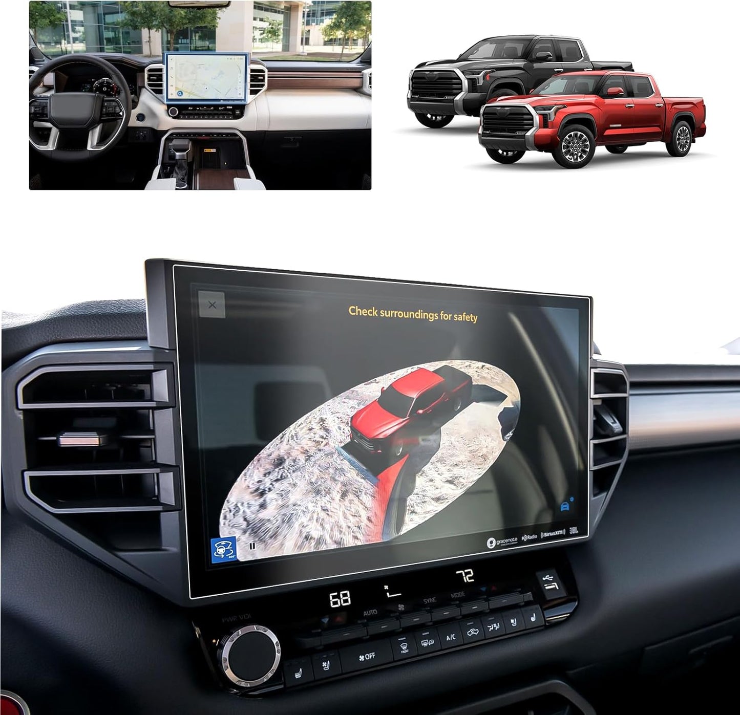 2024 F150 Lightning Screen Protector for 2022-2024 Ford F-150 Lightning Platinum/Lariat/Flash SYNC 4A 15.5In Electric Truck Accessories Tempered Glass Protective Film TRUCK DRIVER