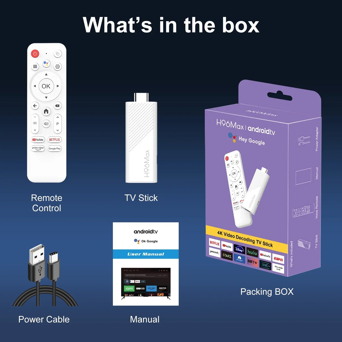 2024 H96 MAX H313 Mini TV Stick - Android 14, 2GB RAM, 16GB Storage, WiFi 6, 4K HD"
