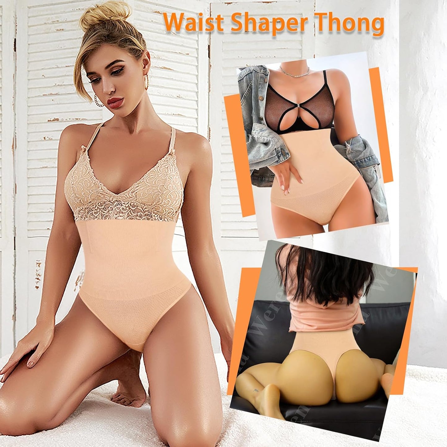 Tummy Control Thong Shapewear for Women Seamless Shaping Thong Panties Body Shaper Underwear