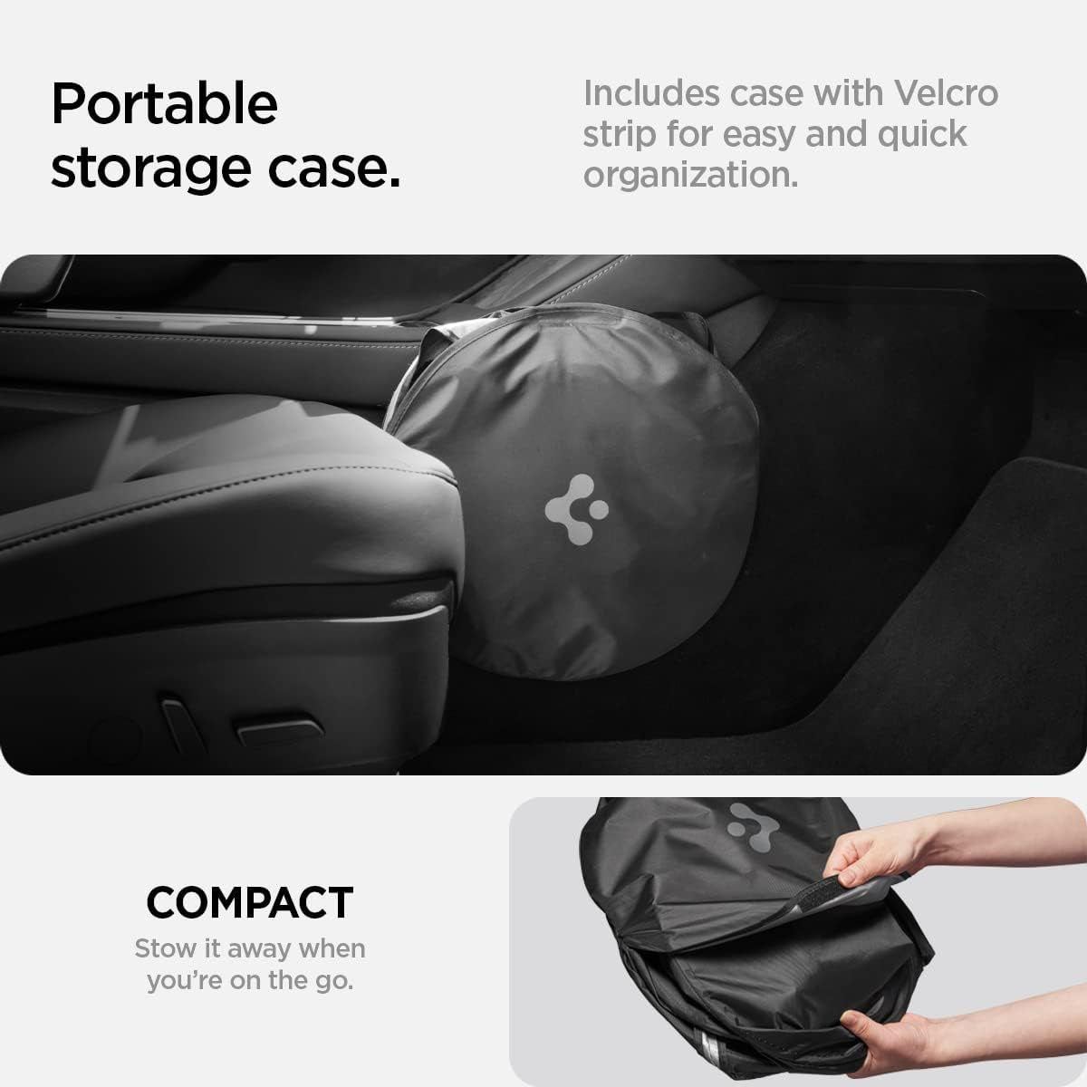 Triple-Coated Cryoshade Front Windshield Sunshade (Reinforced Velcro Strap) Designed for All Tesla Model 3 and Y 2024/2023 / 2022