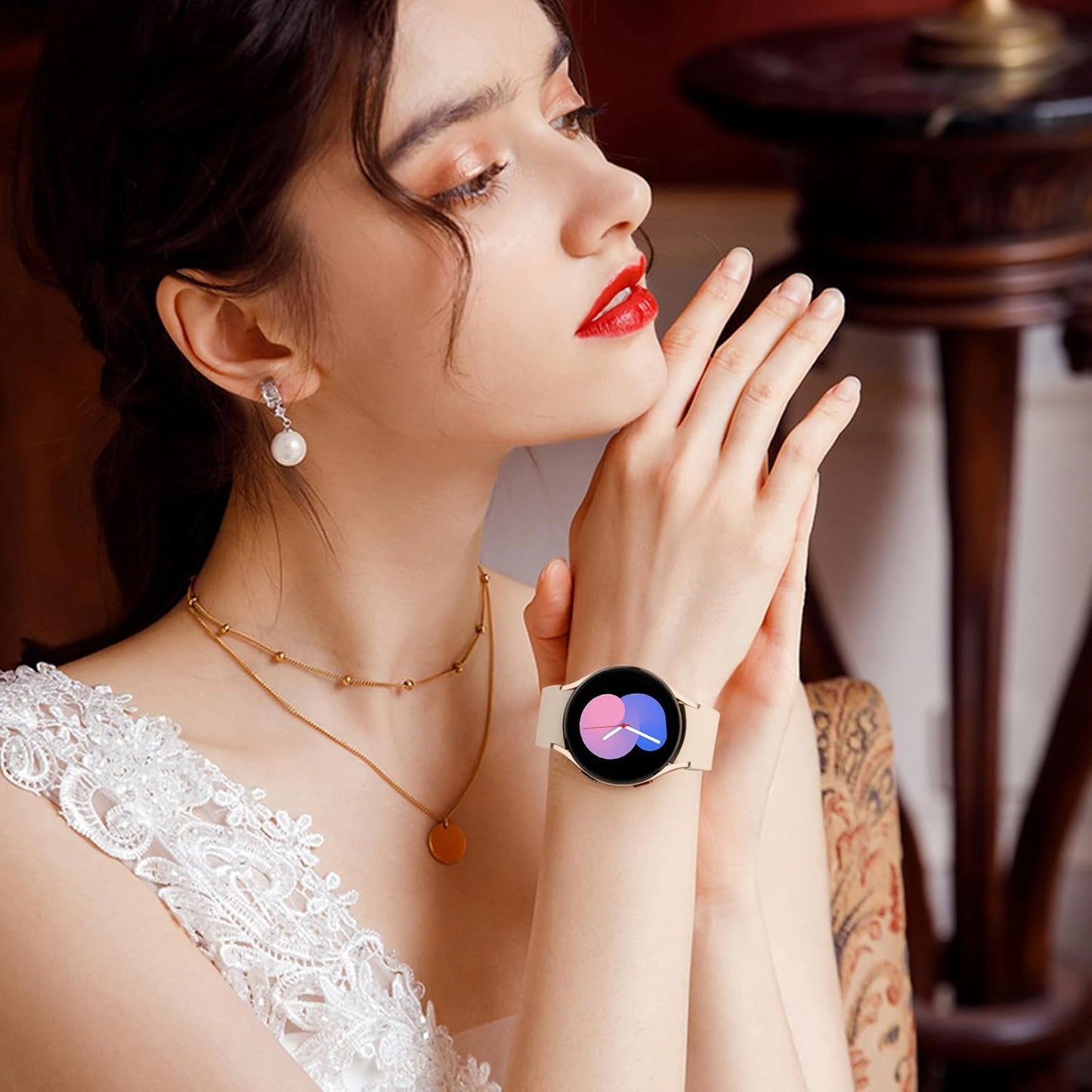 No Gap Bands Only Compatible with Samsung Galaxy Watch 7 FE 6 5 4 Band 40Mm 44M/Watch 6 Classic Band 43Mm 47Mm/Watch 4 Classic Band 42Mm 46Mm/Galaxy Watch 5 Pro Band 45Mm, 20Mm Soft Silicone Sport Bands for Women & Men