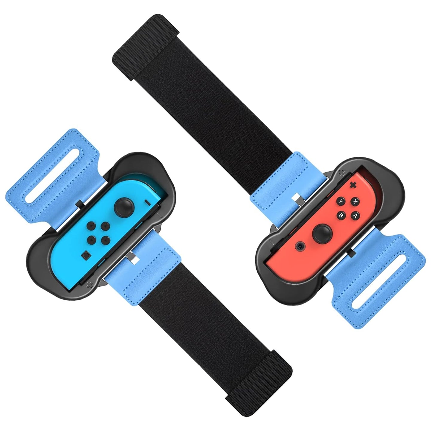 Wrist Strap Compatible with Just Dance 2025 2024 2023/For Zumba Burn It Up,Adjustable Wrist Bands for Nintendo Switch & OLED Model for Joy-Cons,Two Size for Adults & Children,2 Pack Red/Blue