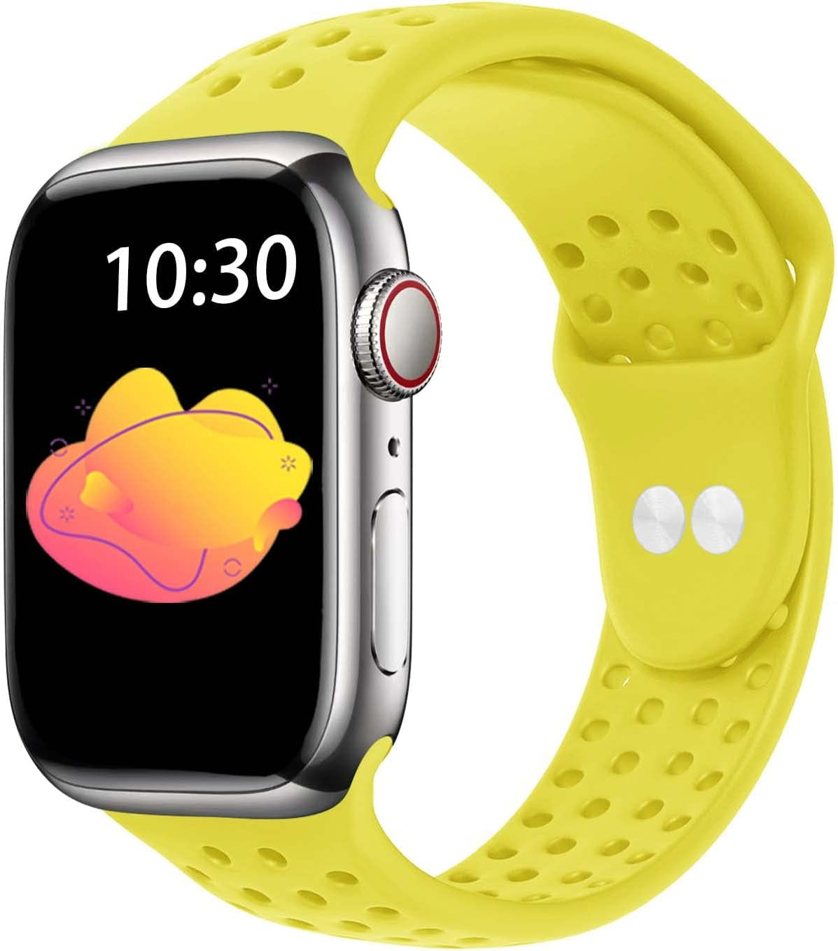 Sport Band Compatible with Apple Watch Band 38Mm 40Mm 41Mm 42Mm 44Mm 45Mm 49Mm for Women & Men, Soft Breathable Silicone Waterproof Replacement Strap for Iwatch Series Ultra SE/8/7/6/5/4/3/2/1