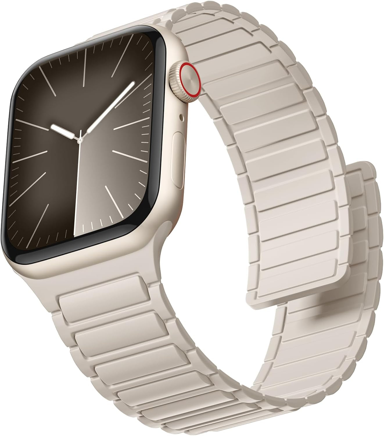 Magnetic Band Compatible with Apple Watch 45Mm for Men 46Mm 44Mm 42Mm 41Mm 40Mm 38Mm 49Mm Bands, Sport Silicone Strap Strong Magnet Link Wristband for Iwatch Series 10 9 8 7 6 5 4 3 SE Ultra 2