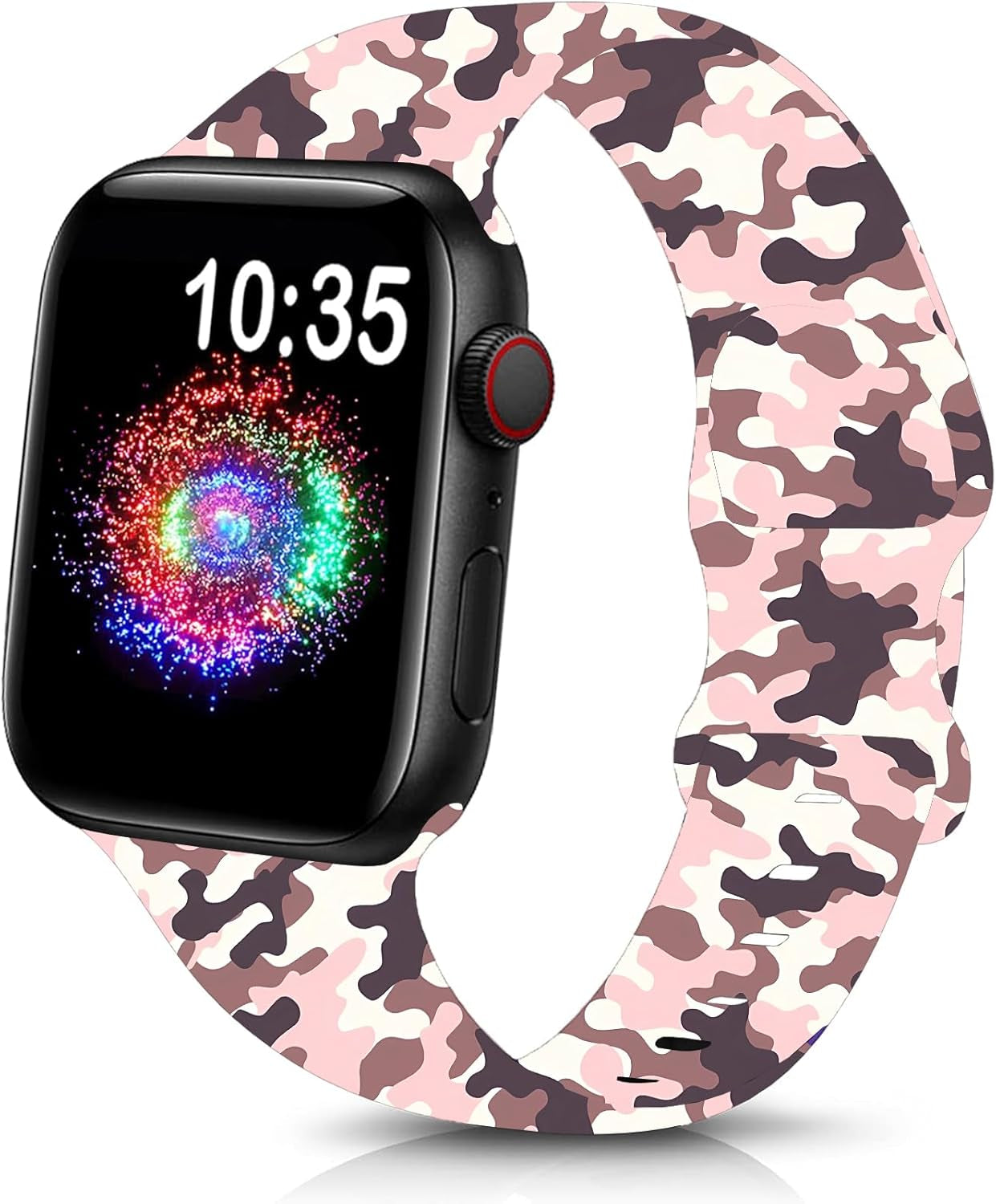 Cute Sport Wristband Compatible with Apple Watch Band 40Mm 44Mm 46Mm 41Mm 45Mm 38Mm 42Mm 49Mm,Soft Silicone Replacement Strap for Iwatch Series 10 9 Ultra SE 8 7 6 5 4 3 2 1 for Women Men